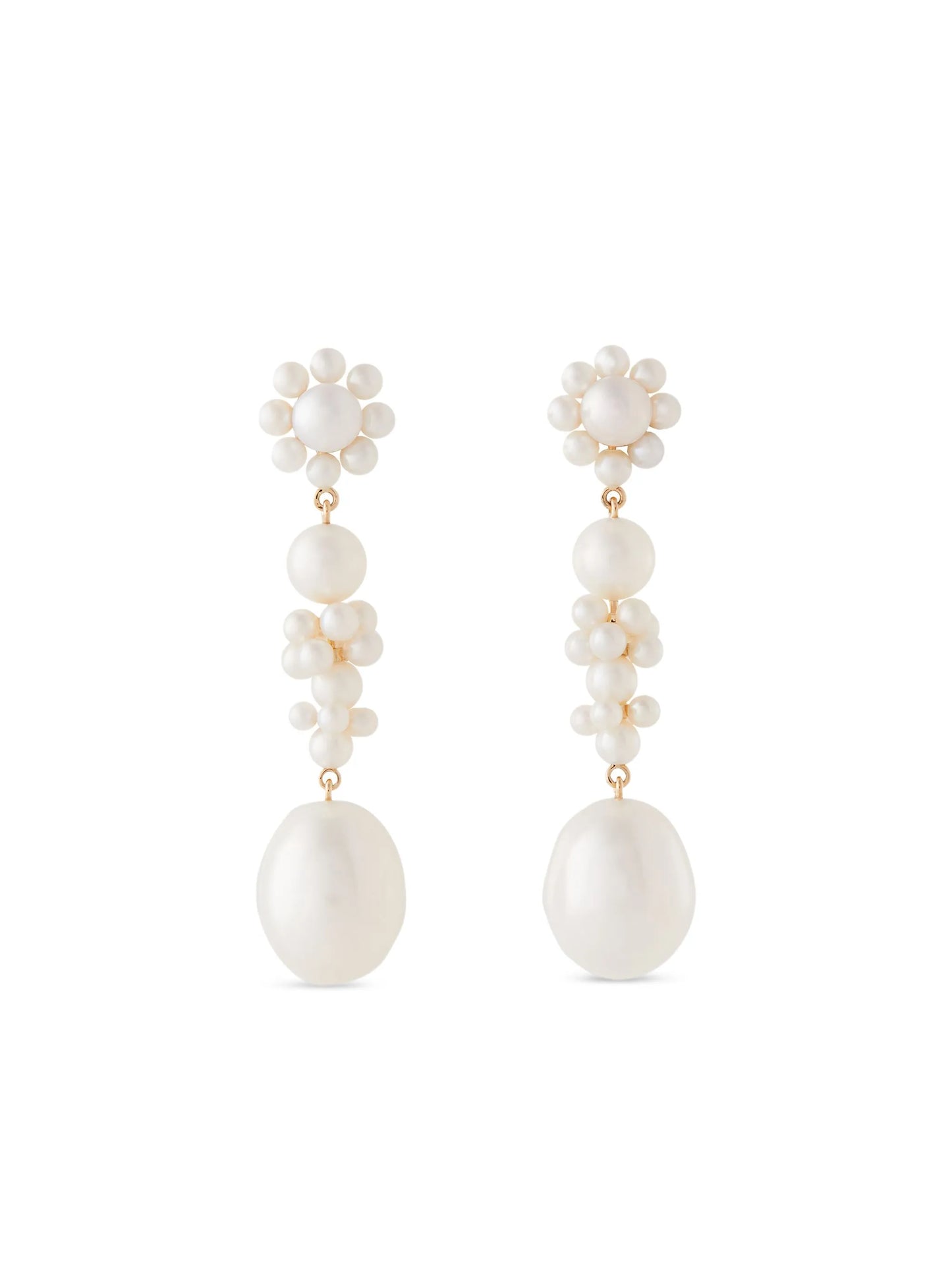 14kt yellow gold Bellis L'Eau pearl drop earrings