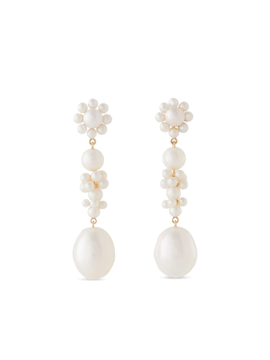 14kt yellow gold Bellis L'Eau pearl drop earrings