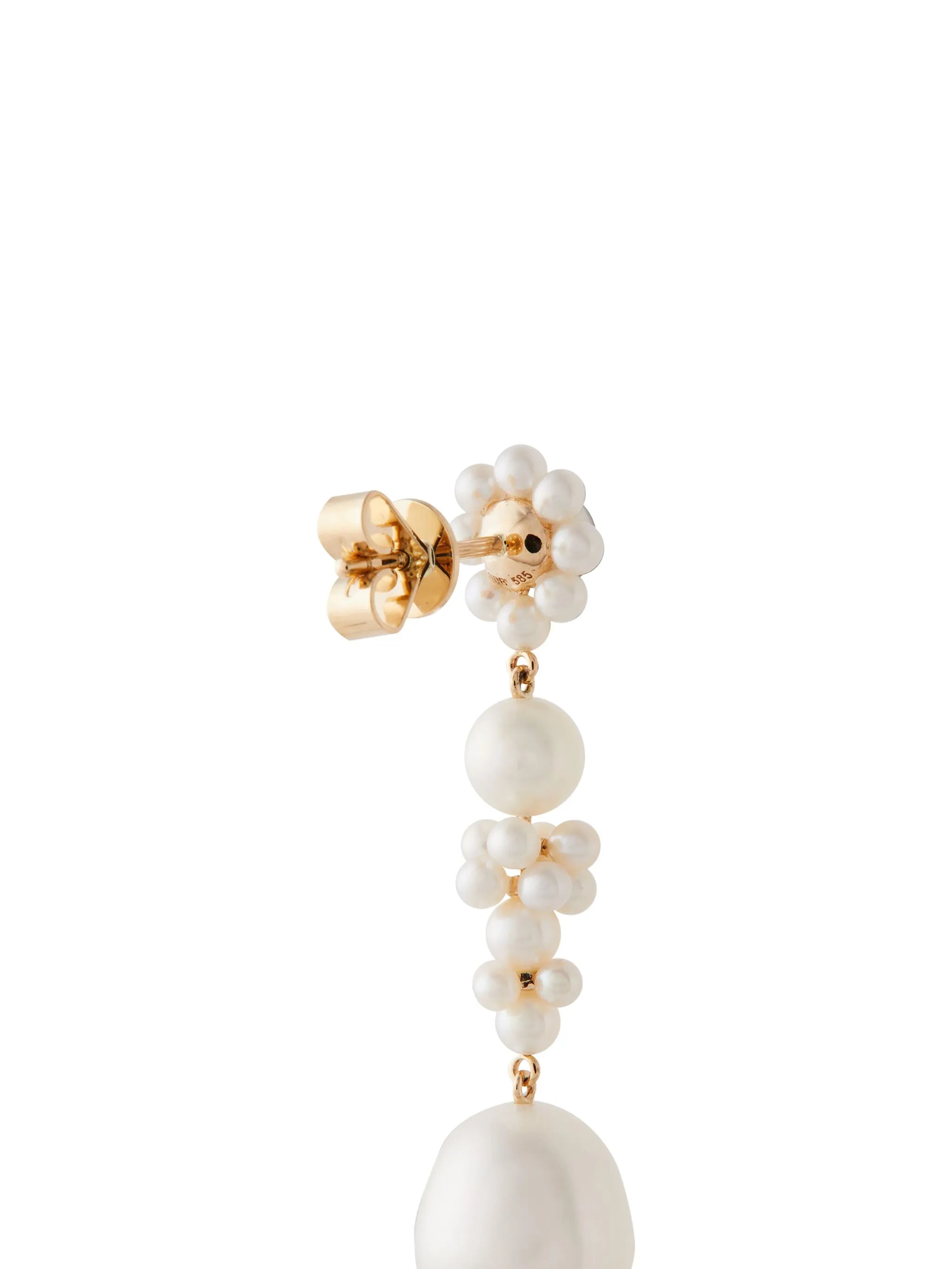 14kt yellow gold Bellis L'Eau pearl drop earrings