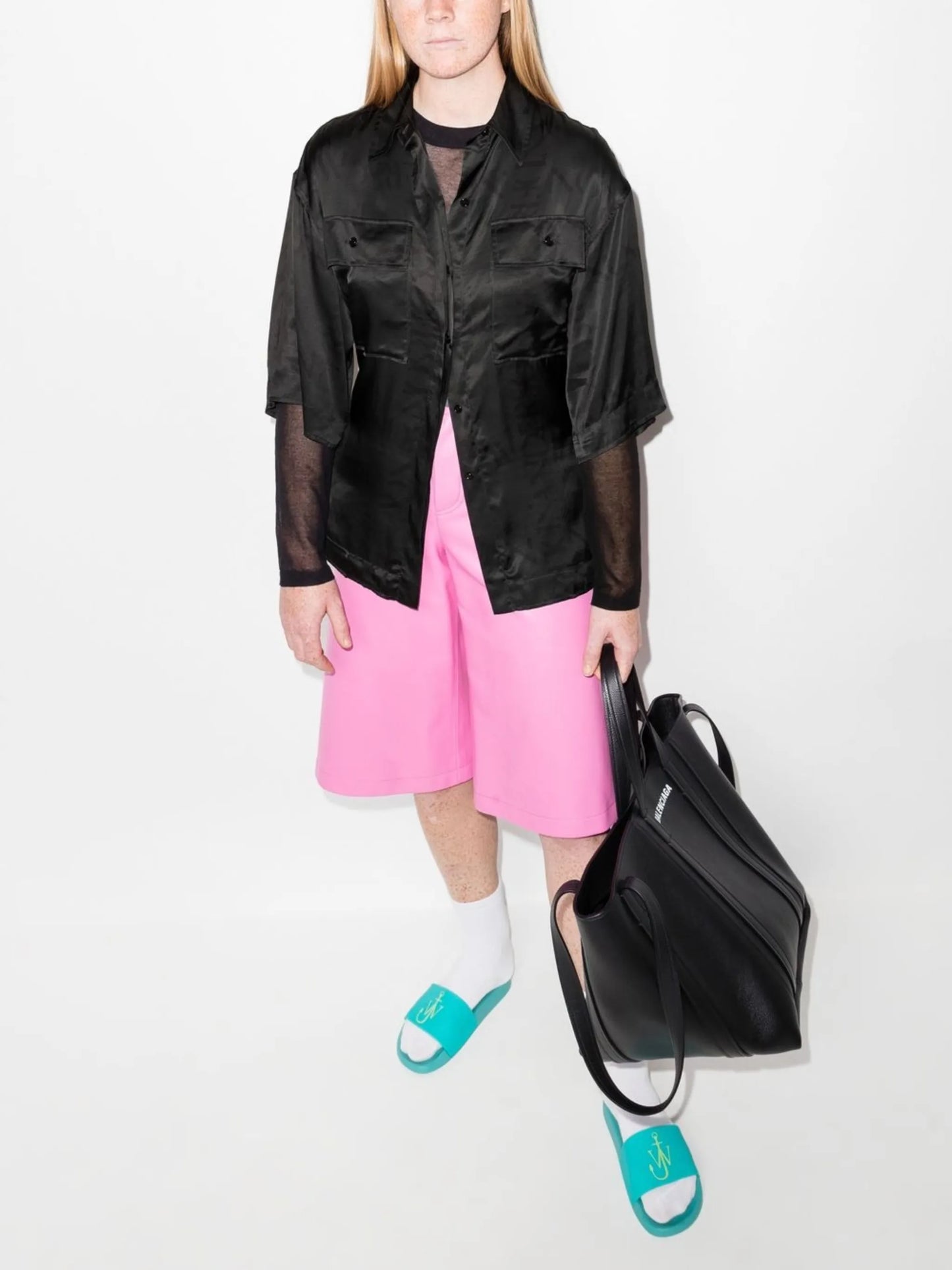 logo-print drawstring shirt