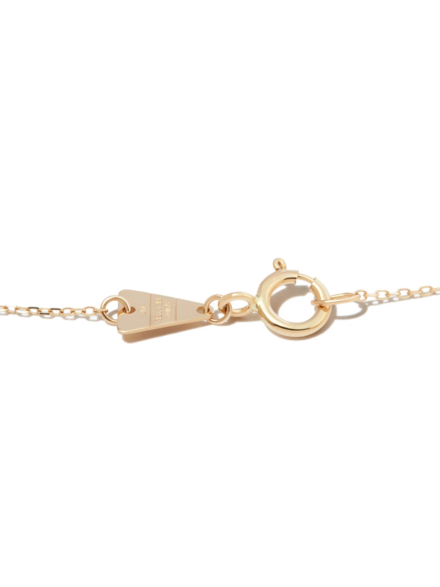 14kt yellow gold horseshoe diamond pendant necklace