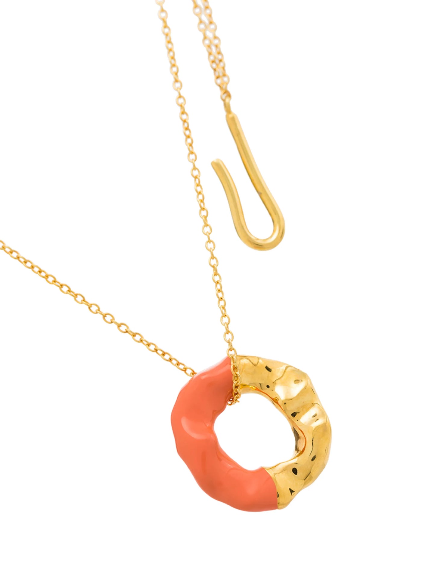 Waves double-chain necklace
