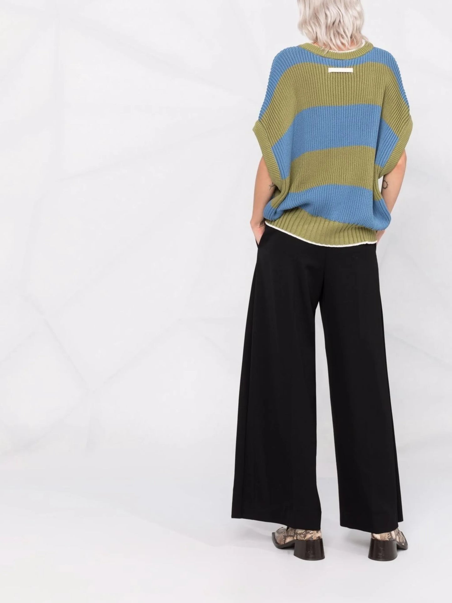 split-hem wide-leg trousers