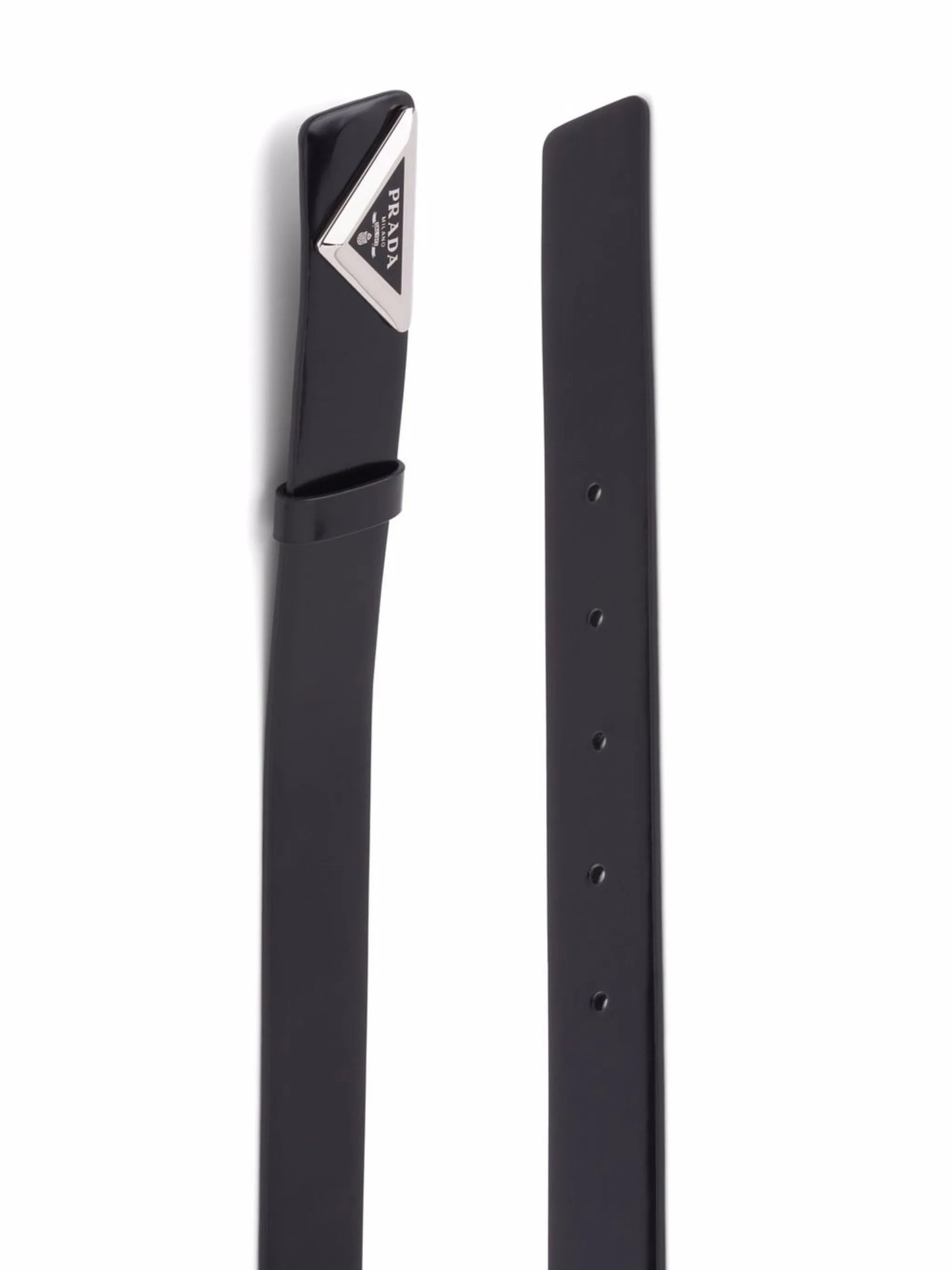 triangle-logo leather belt