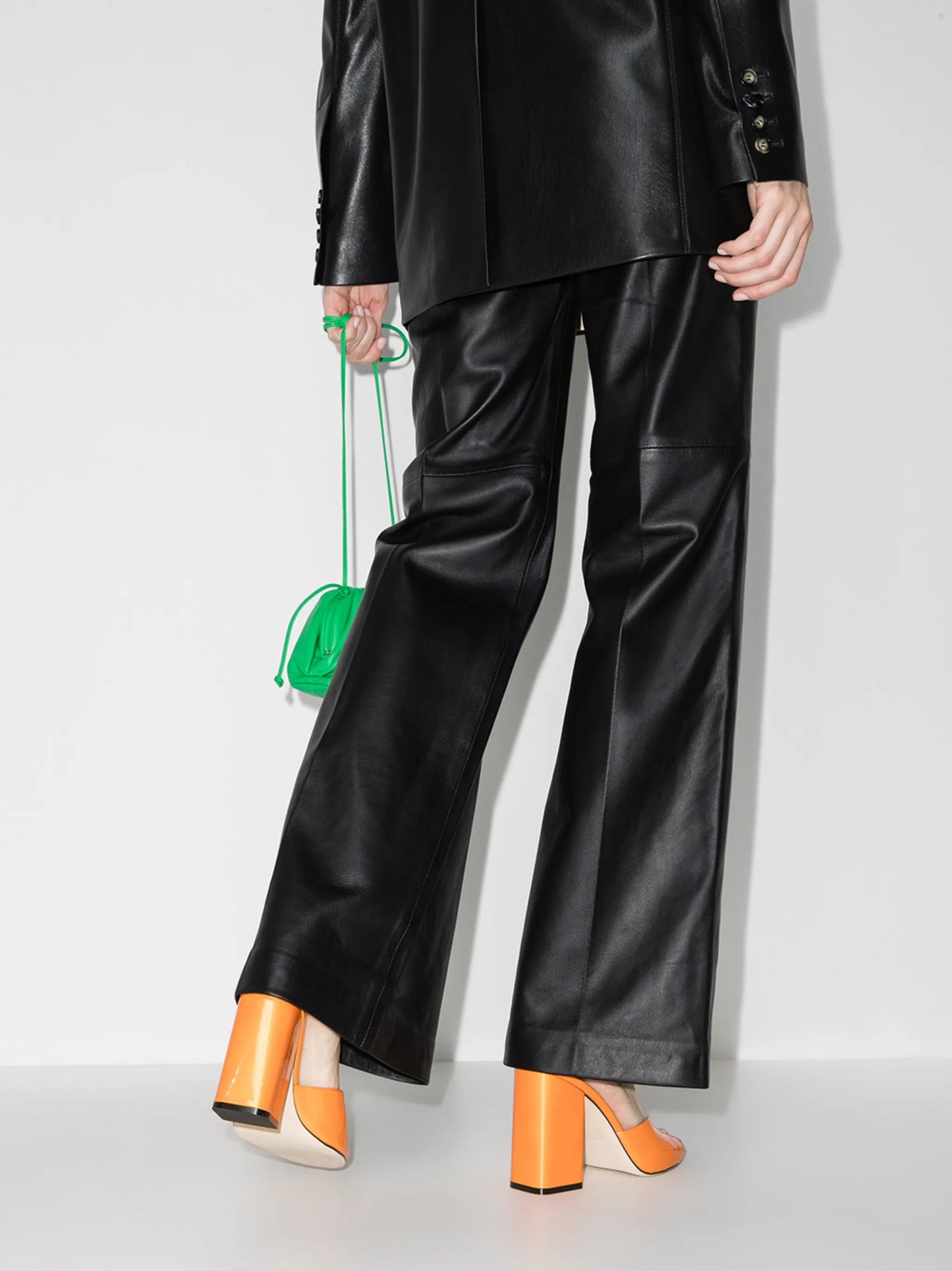 Anja 100mm leather mules