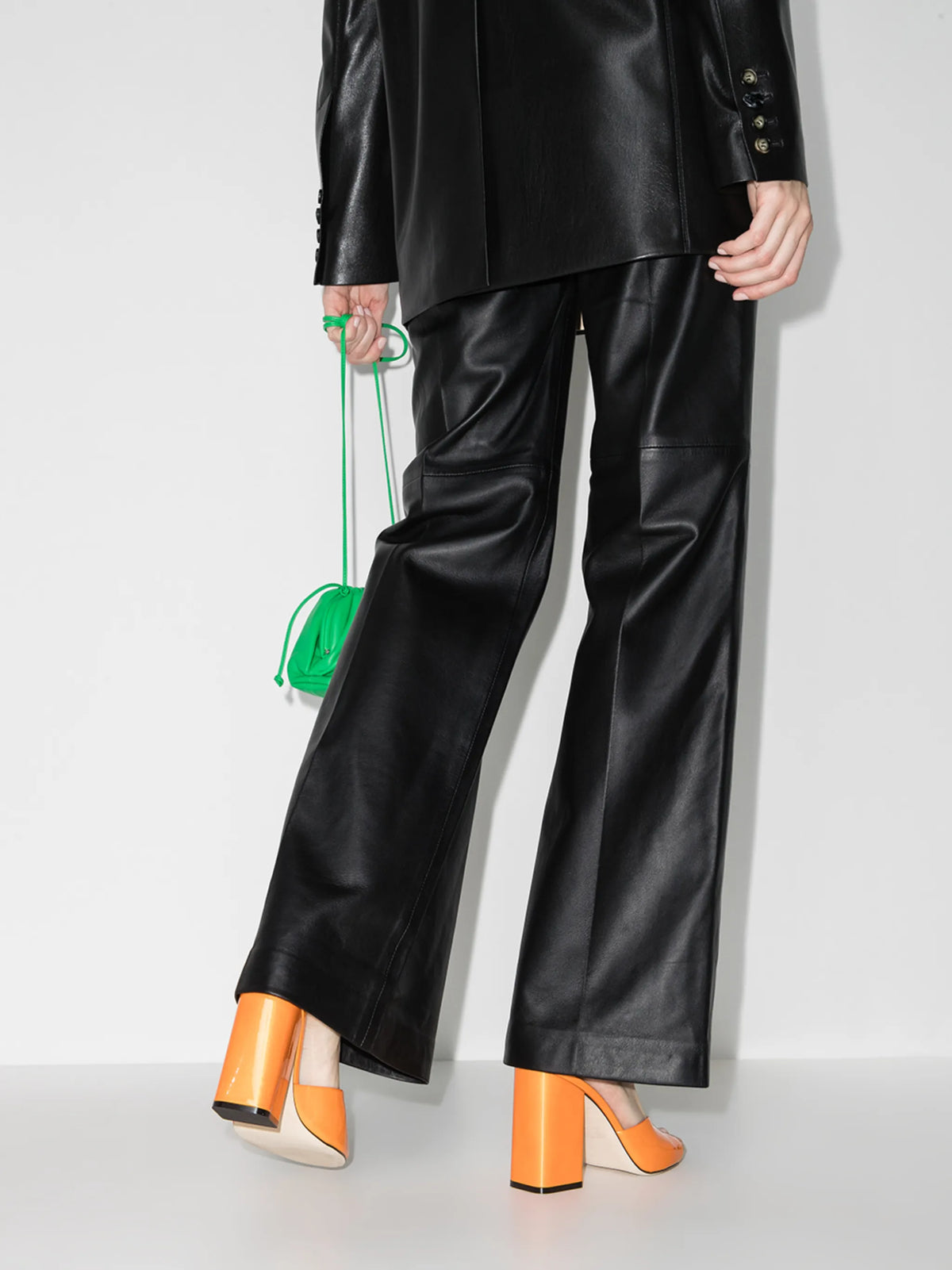 Anja 100mm leather mules