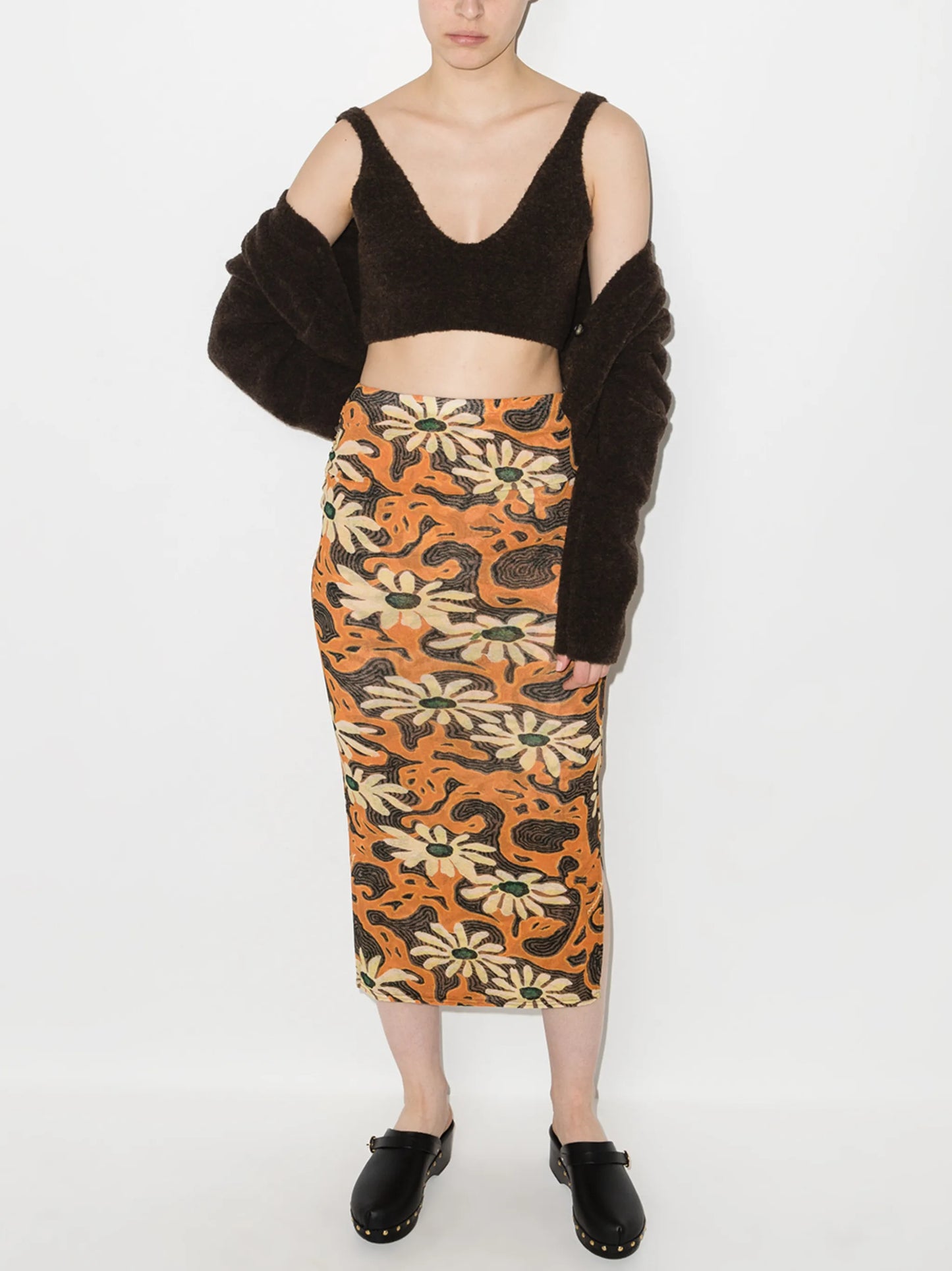 Zosia bouclé bralette top