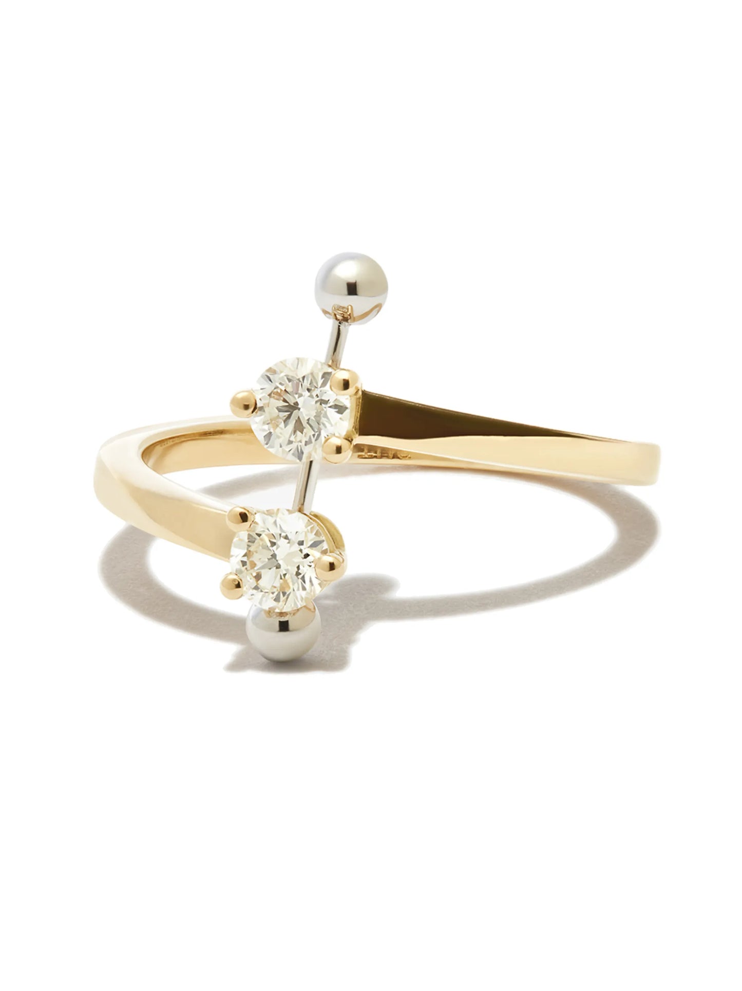18kt yellow gold Two In One diamond ring