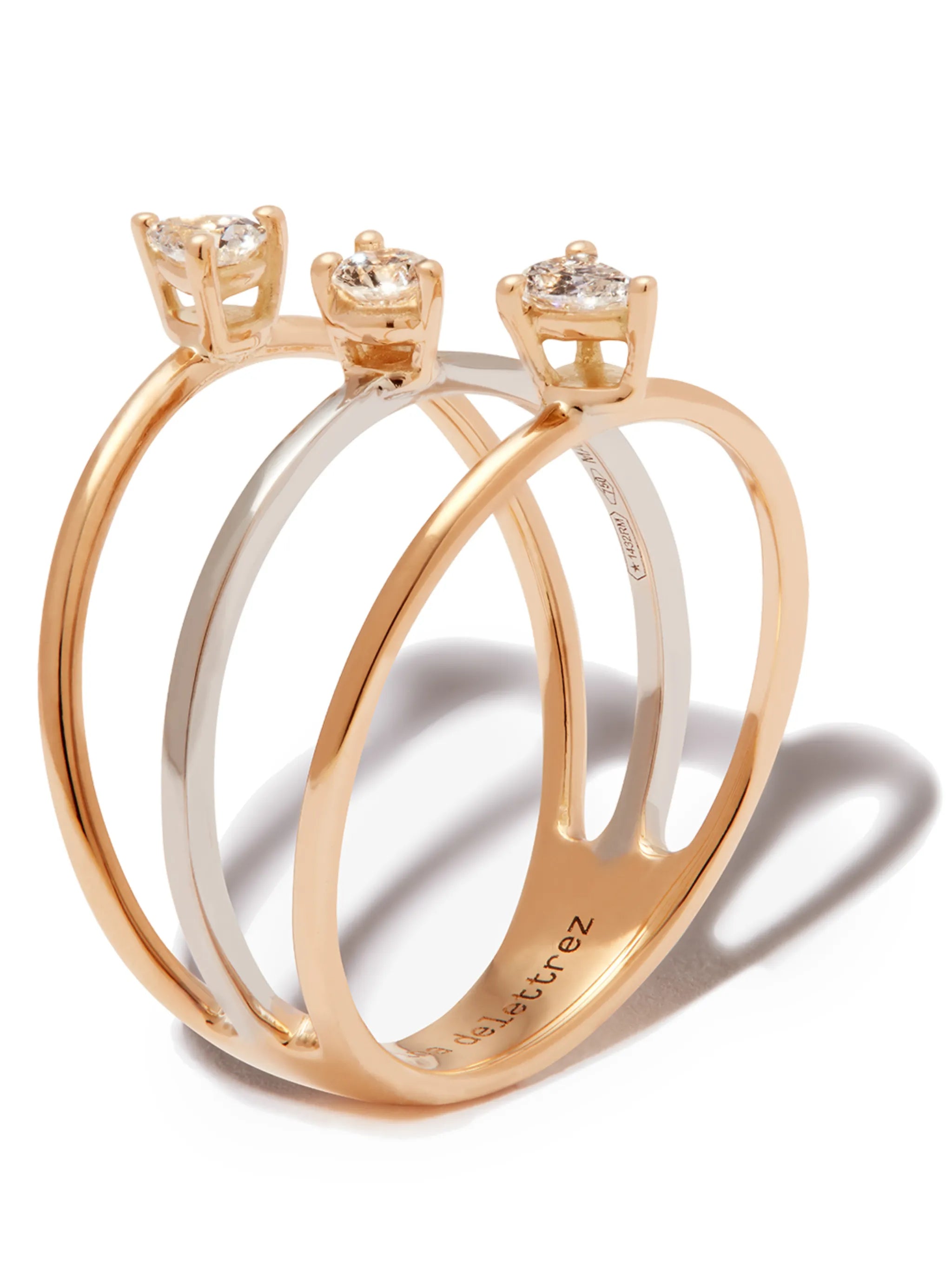 18kt yellow gold Two In One diamond ring