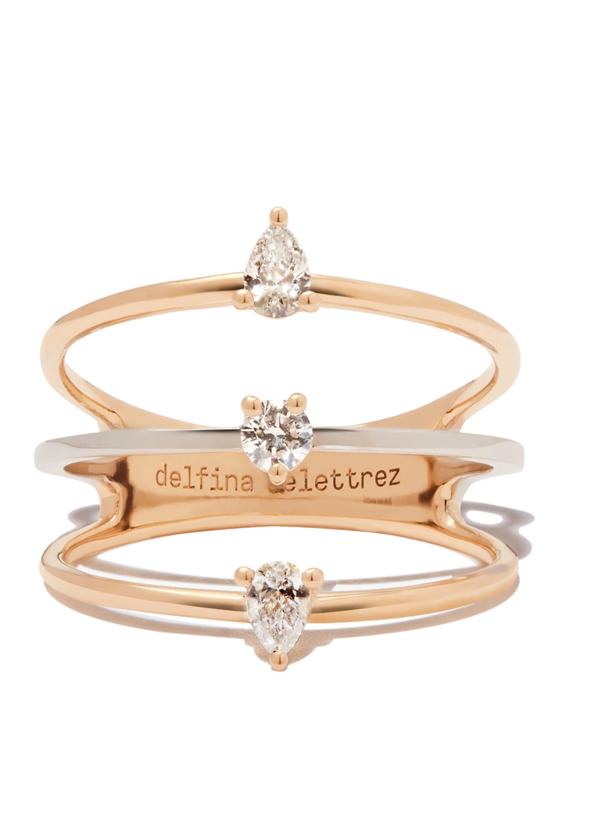 18kt yellow gold Two In One diamond ring