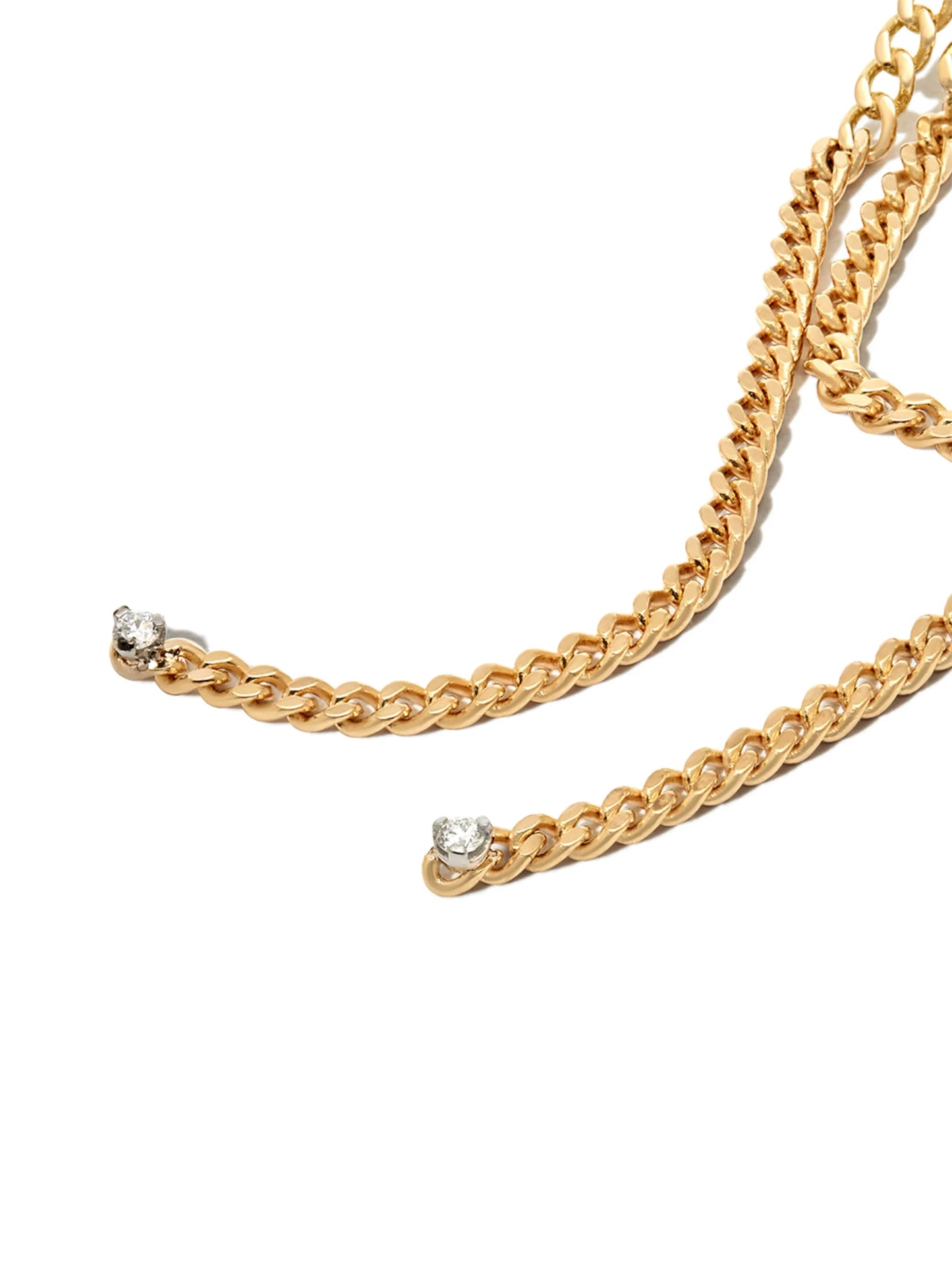 18kt yellow gold Unchain My Art Loop diamond drop earrings