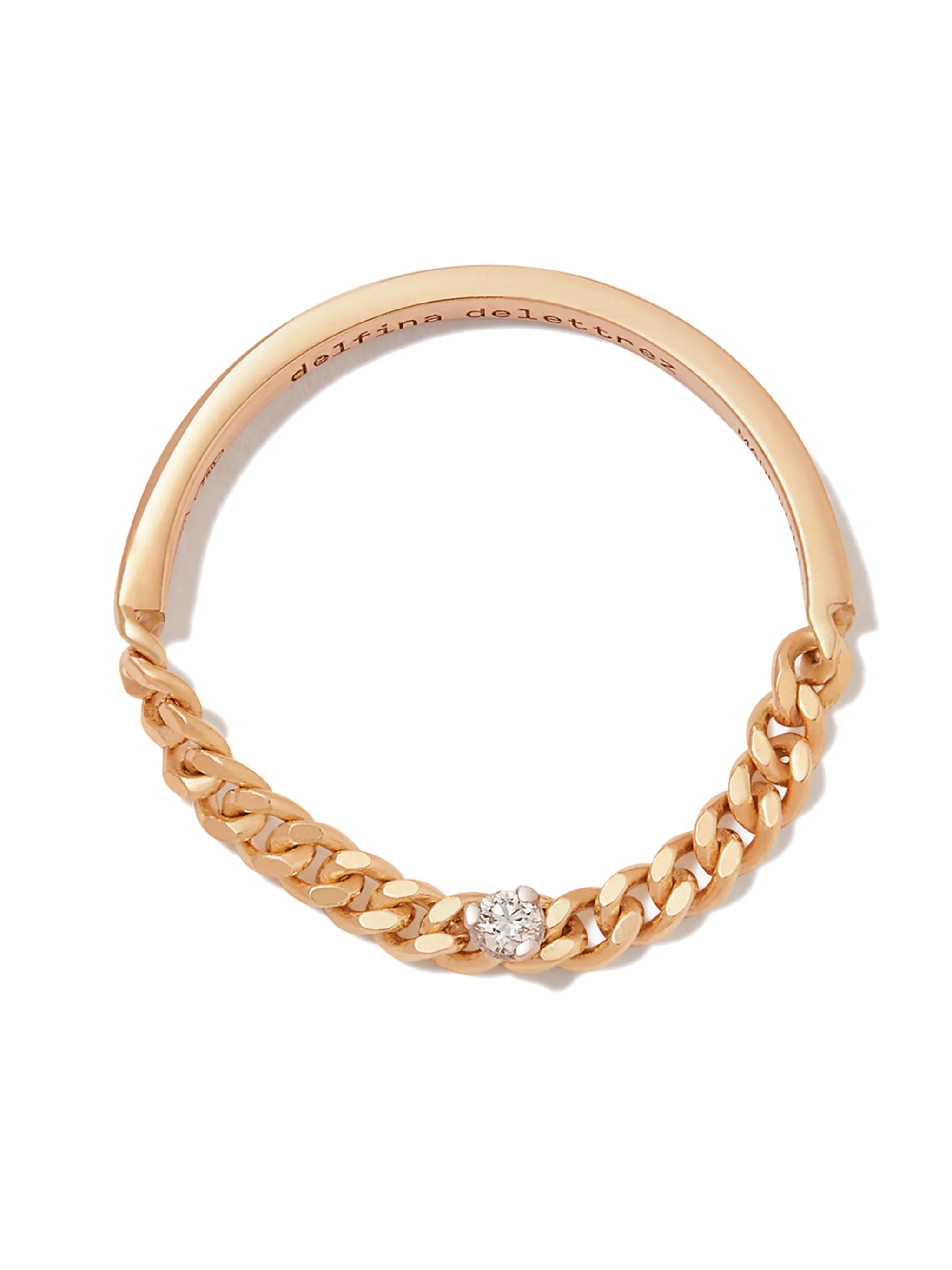 18kt yellow gold Unchain My Art diamond ring
