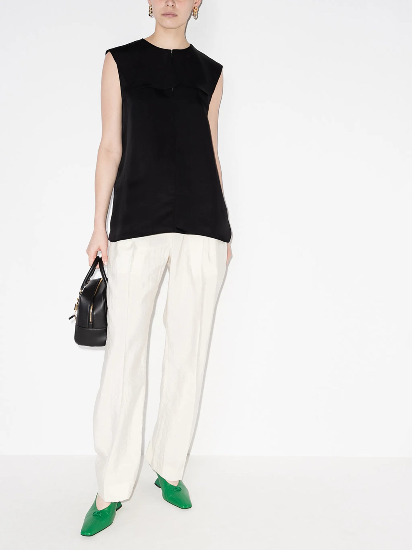 sailor collar sleeveless top