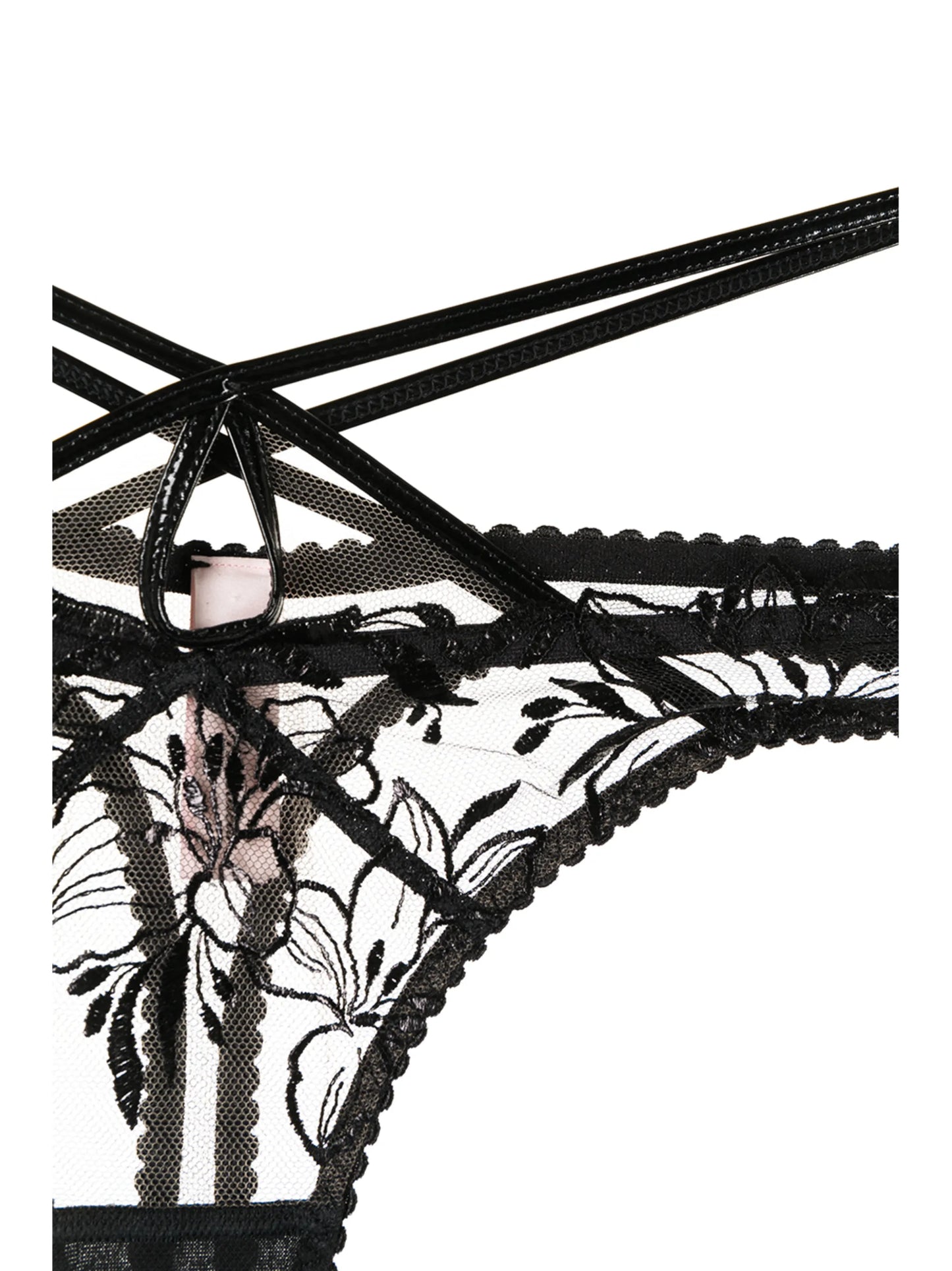 Ozella floral-lace thong