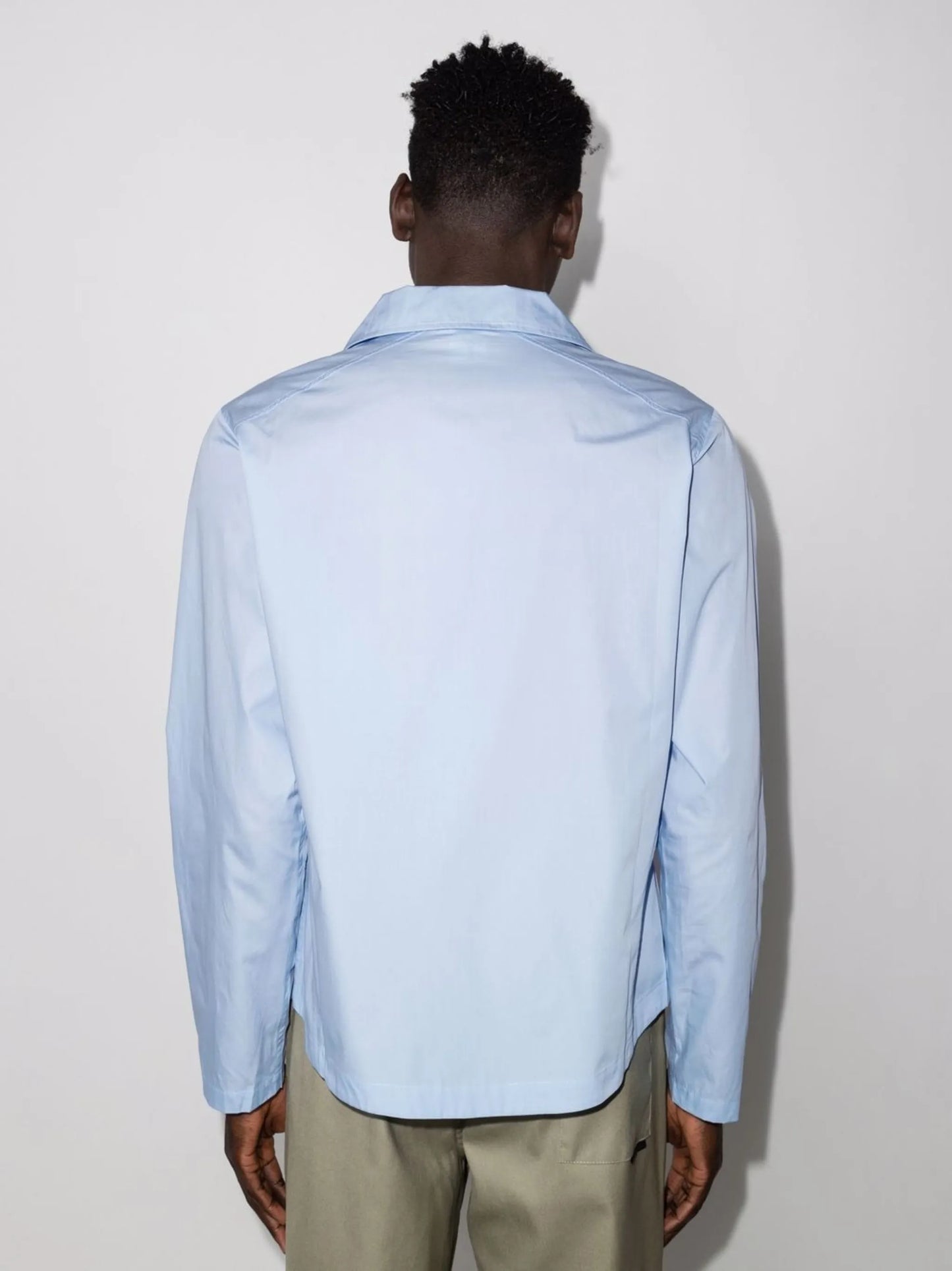 Skeleton zip-up cotton shirt