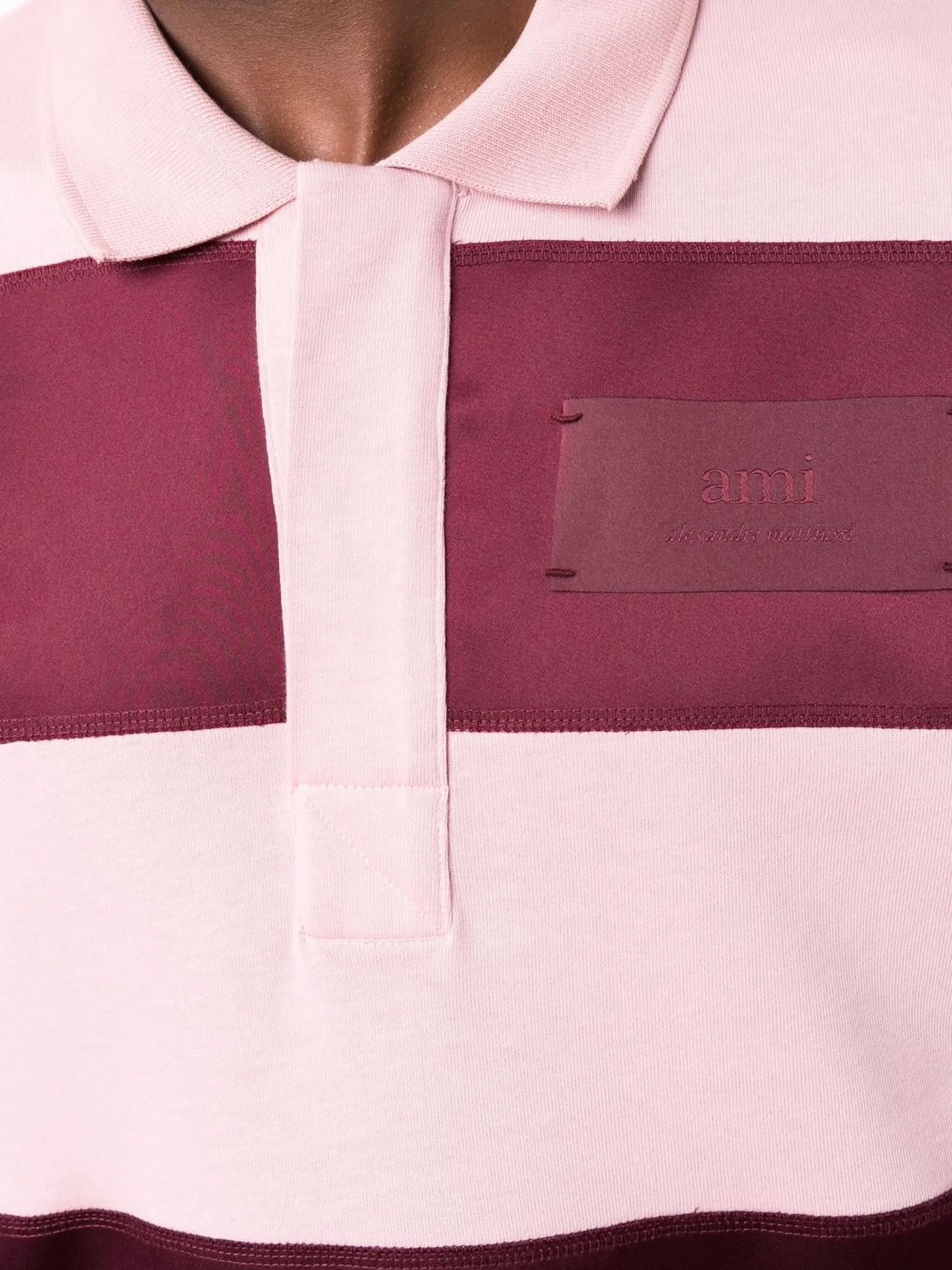 horizontal-stripe polo shirt