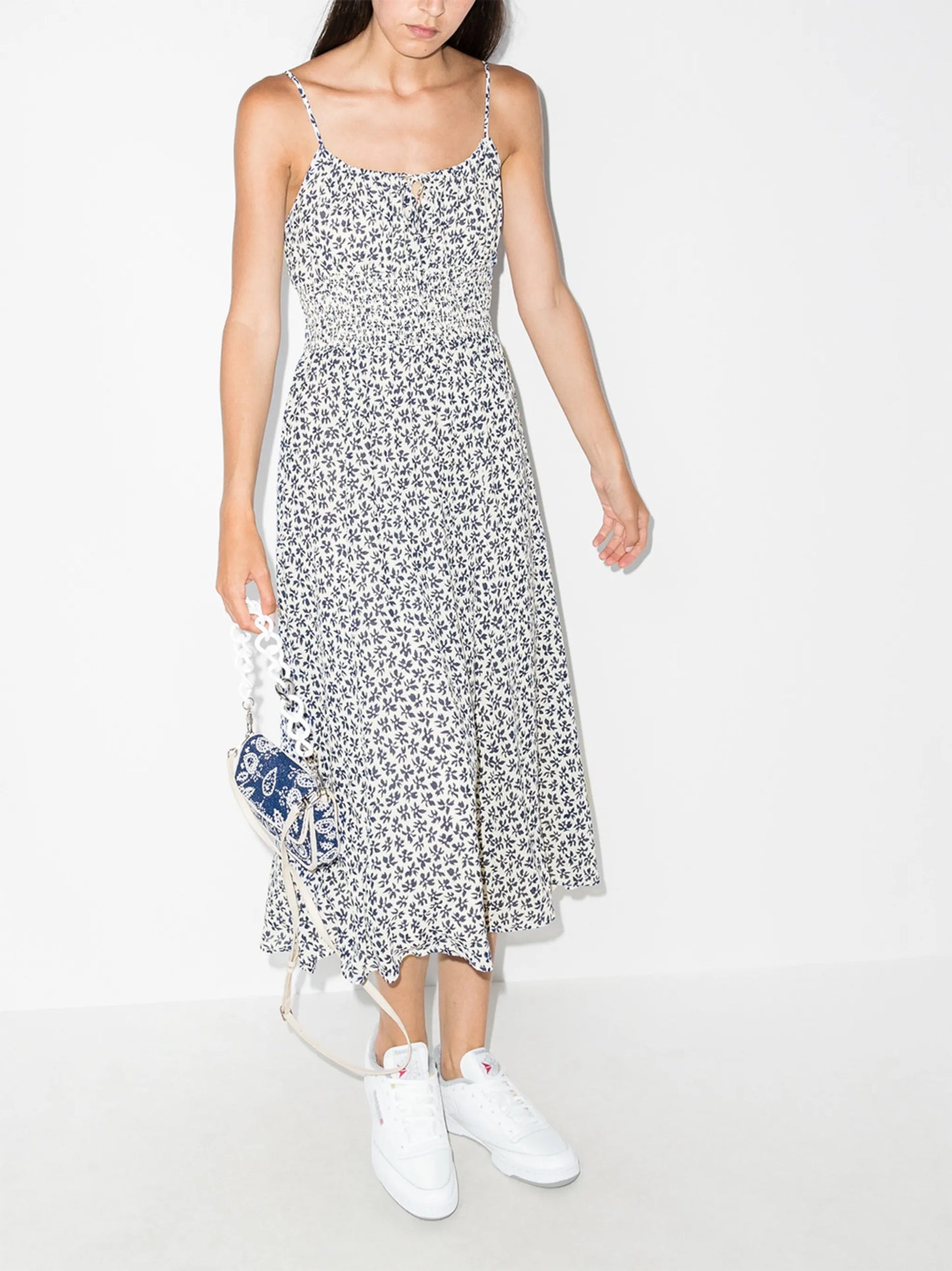 Bran floral print midi dress