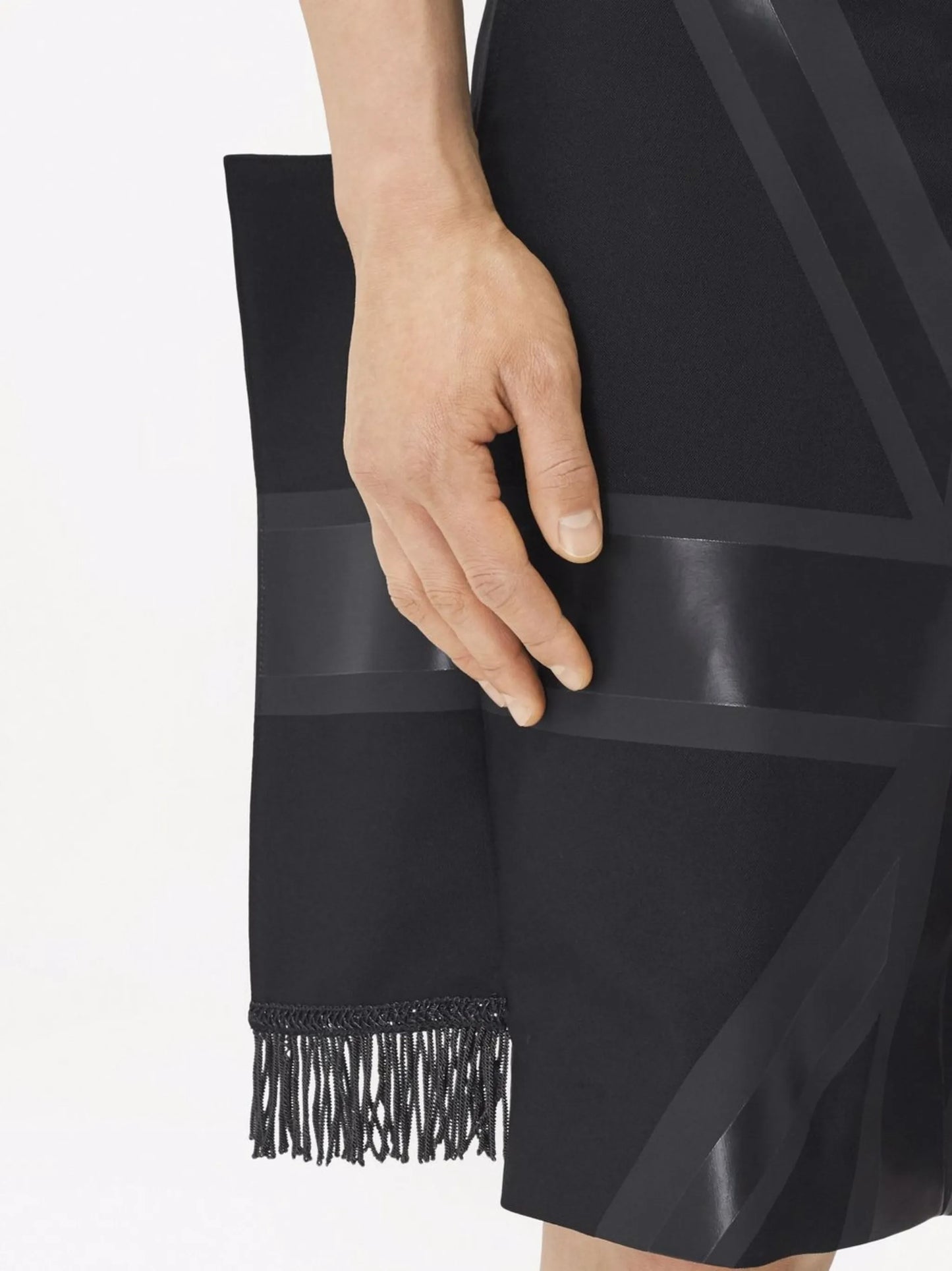 flag-print wool shorts
