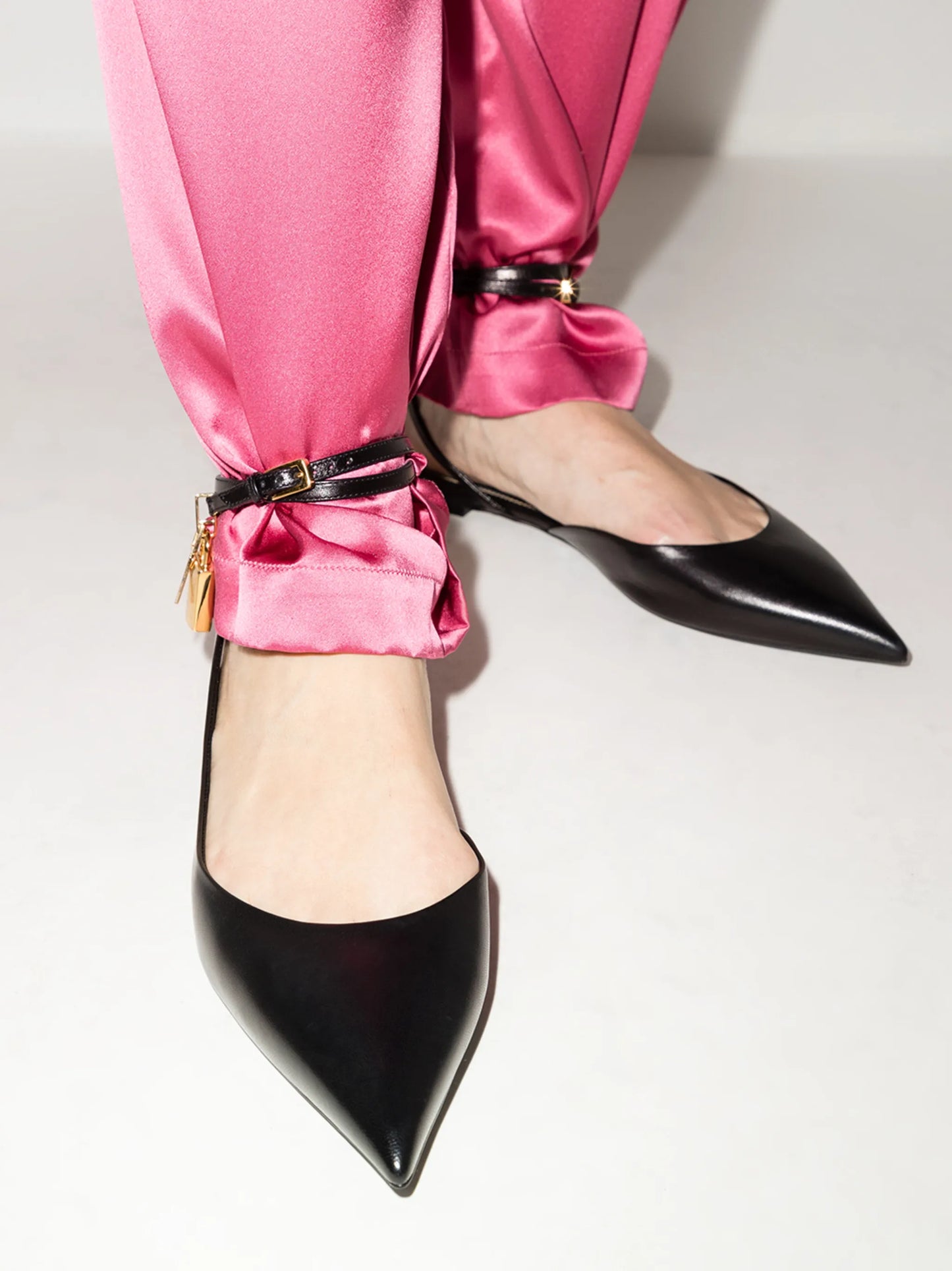 padlock detail ballerina shoes