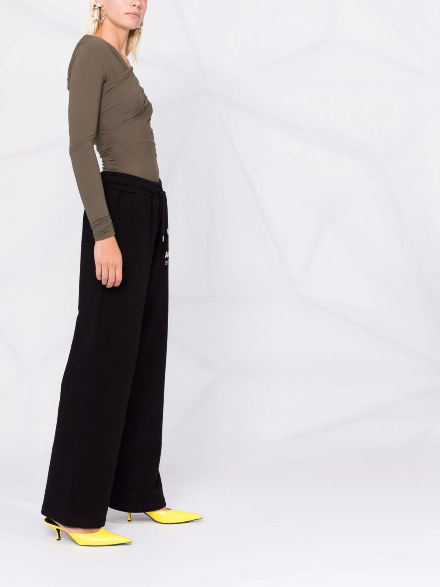 logo-print fleece track pants