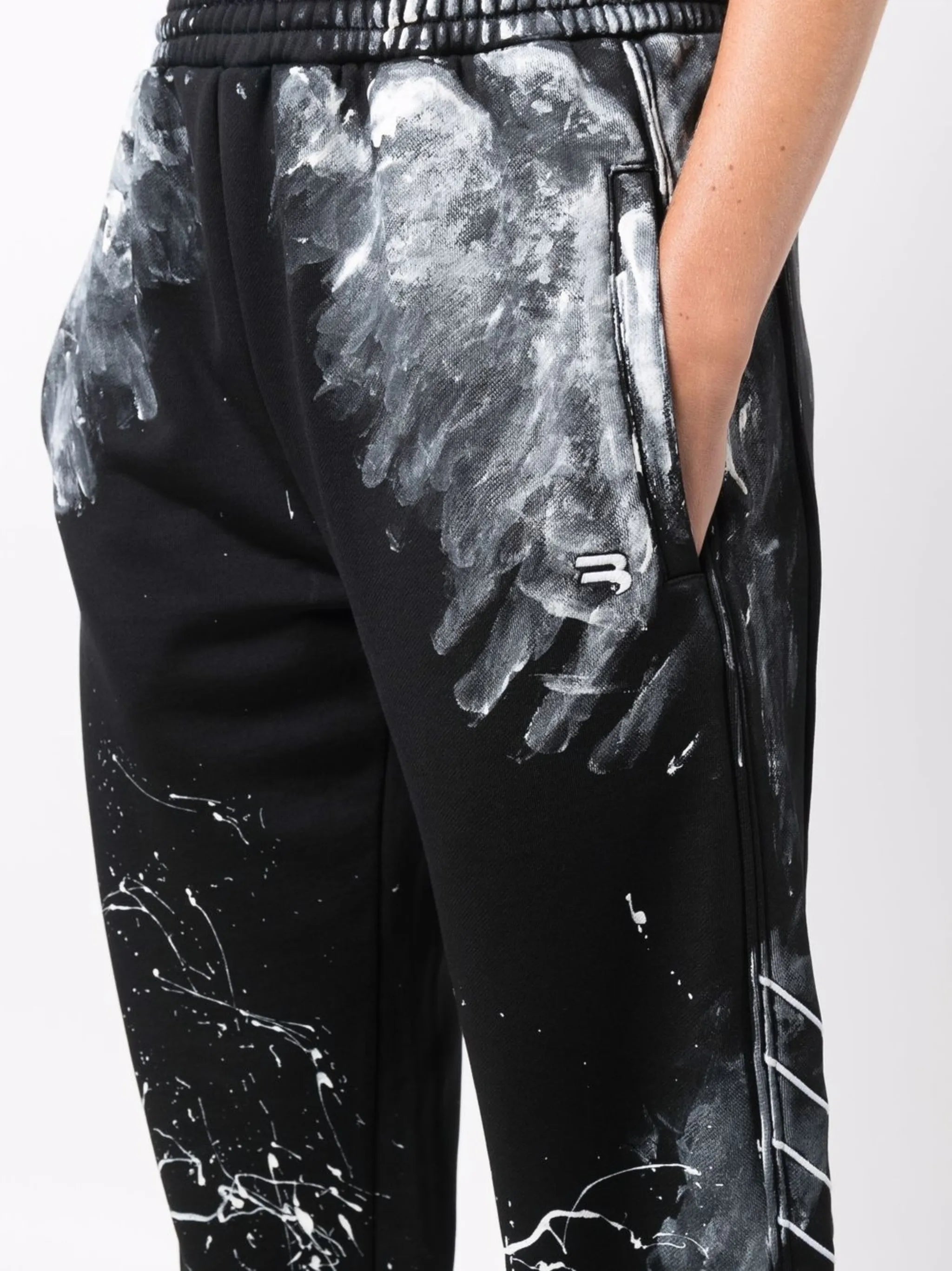 paint splatter track pants