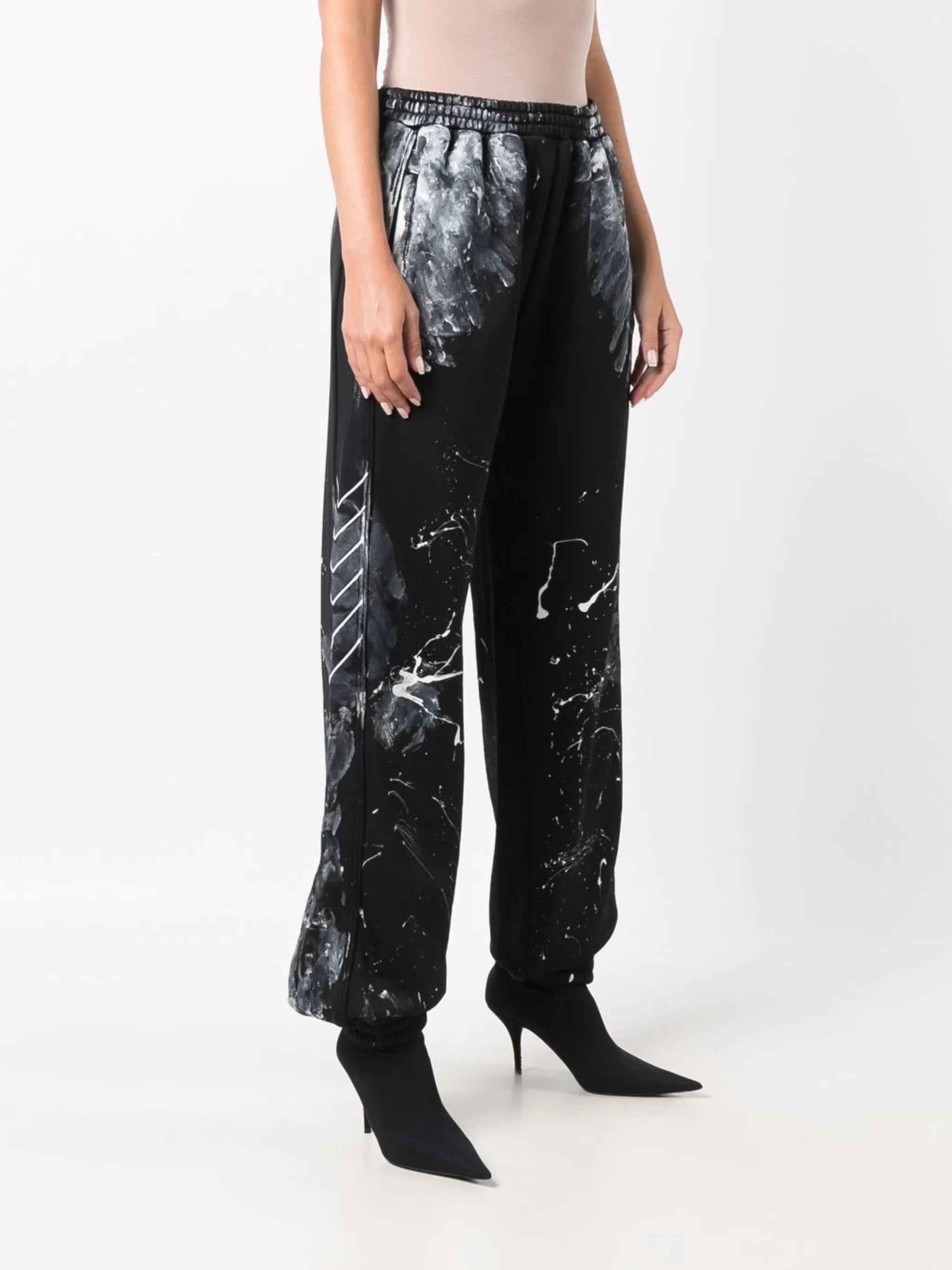 paint splatter track pants