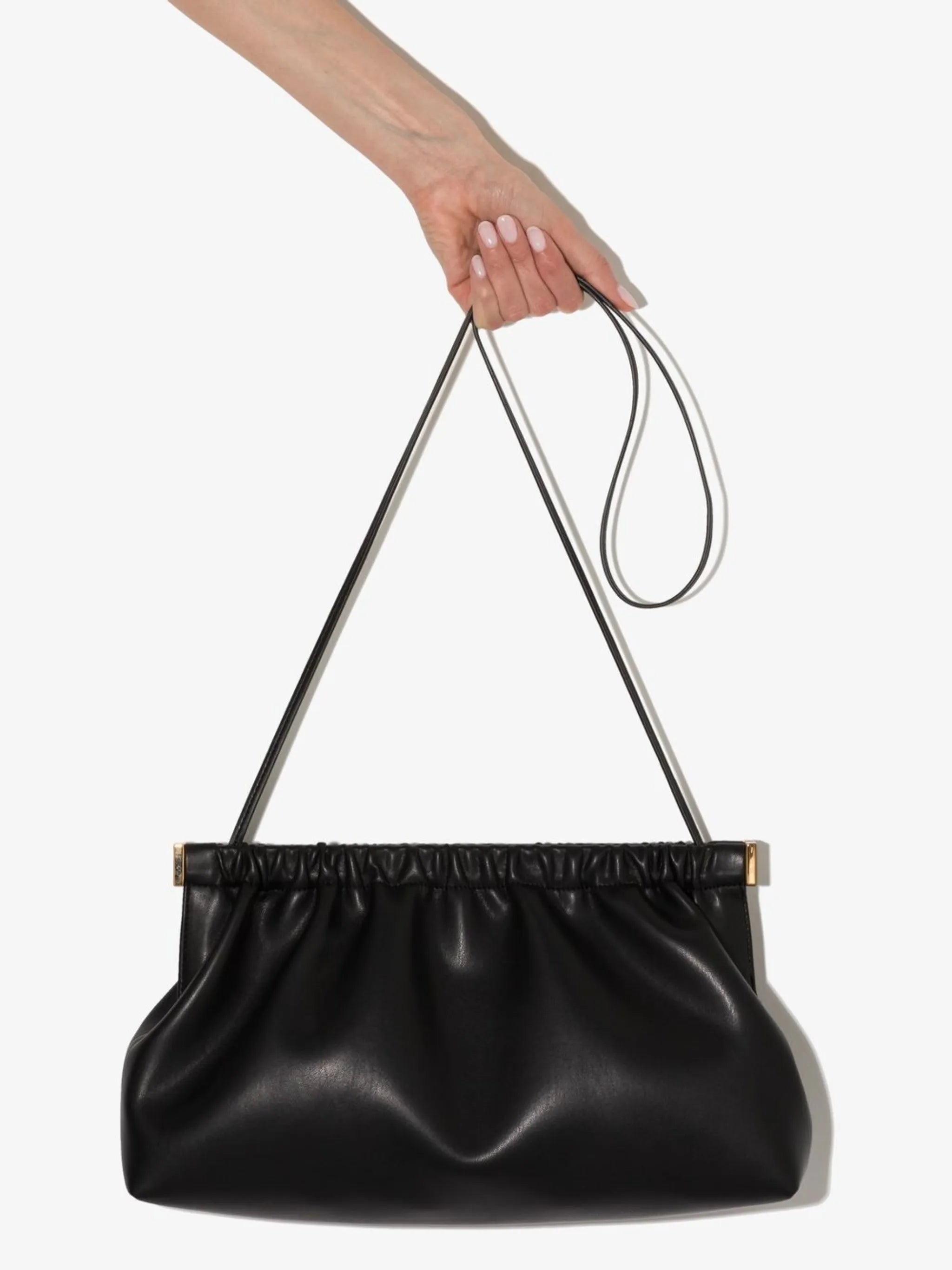 Bar vegan-leather clutch bag