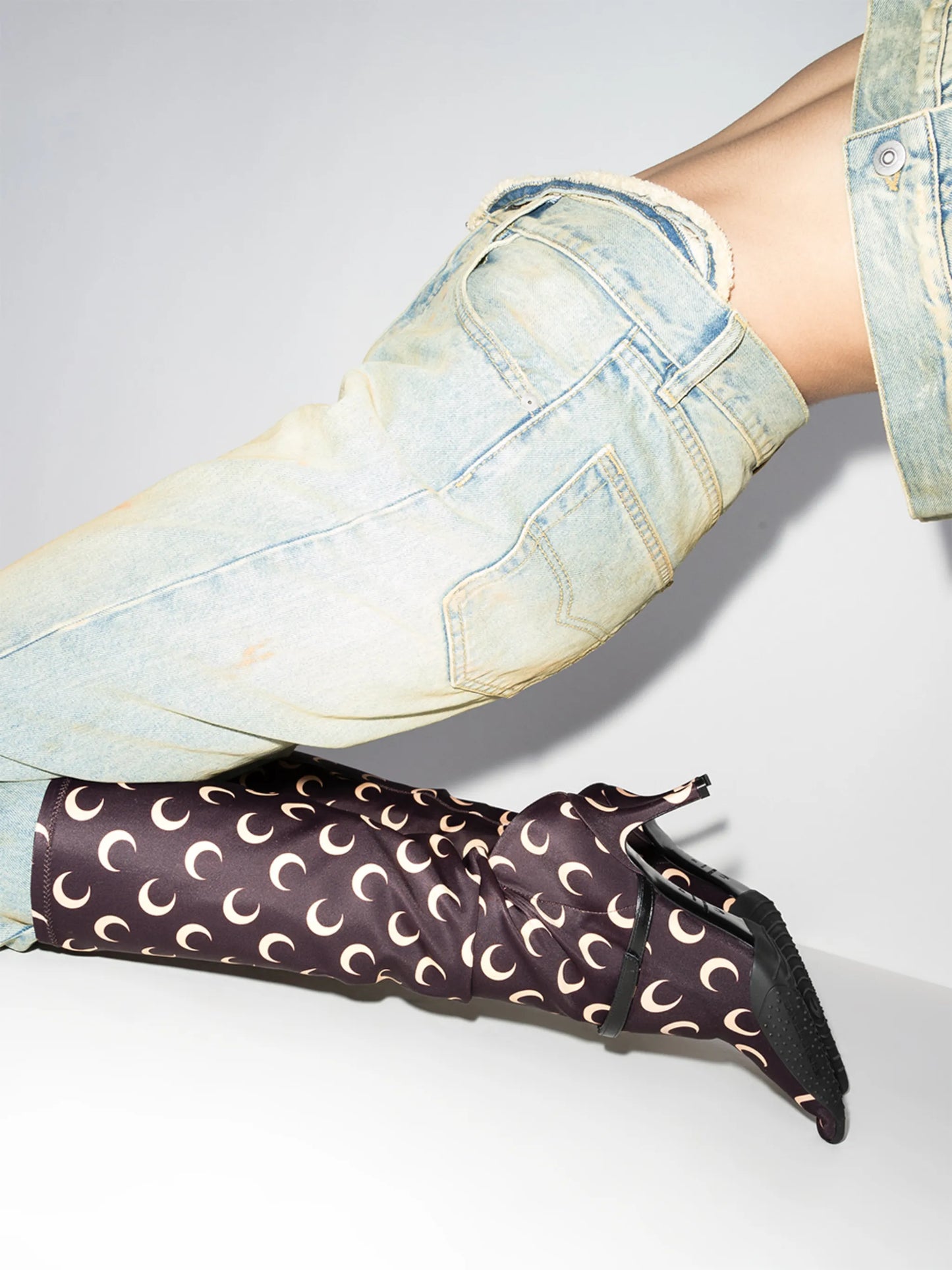 Second Skin 75mm moon-print boots