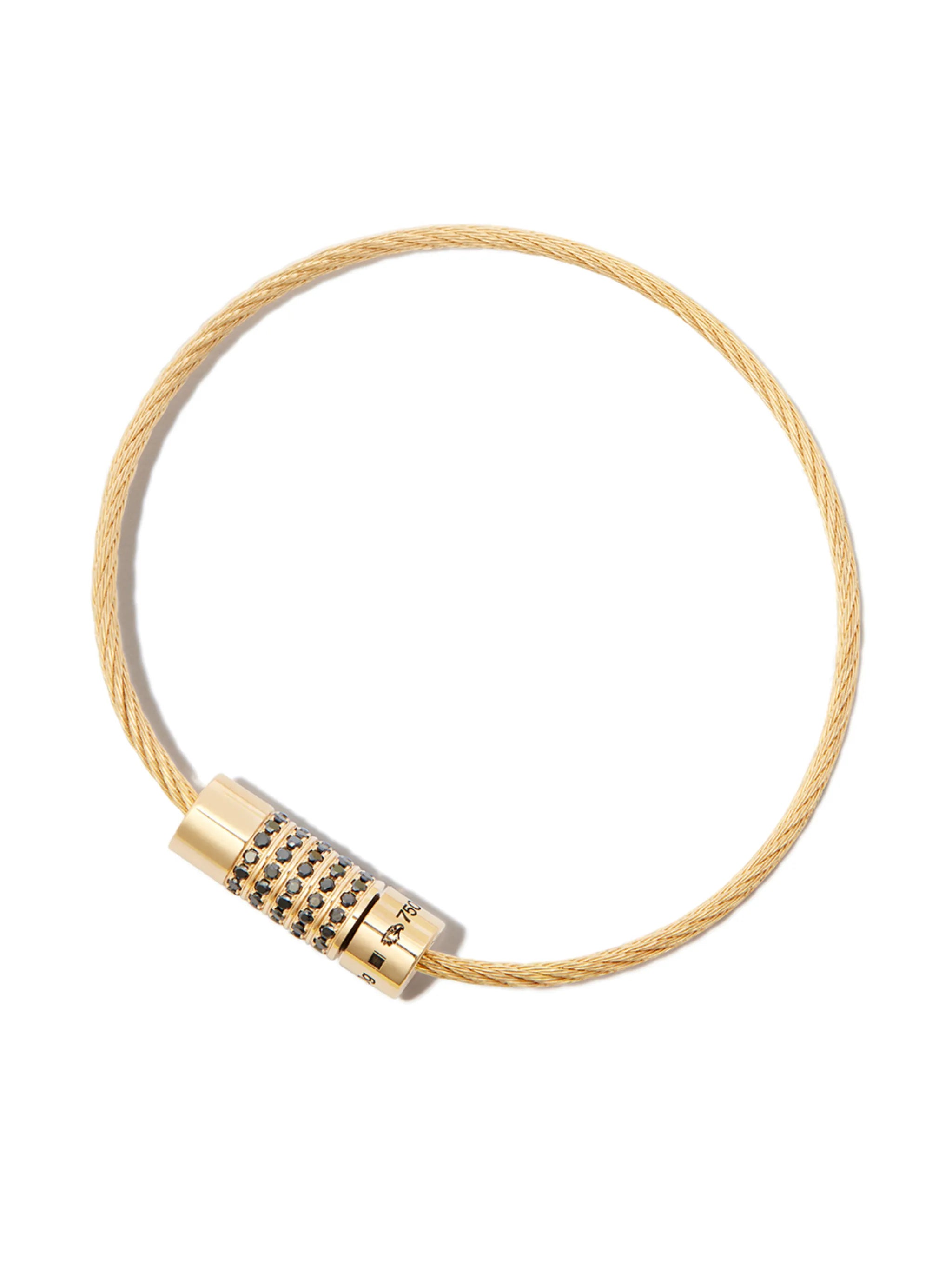 18kt yellow gold Cable Le 10g diamond bracelet