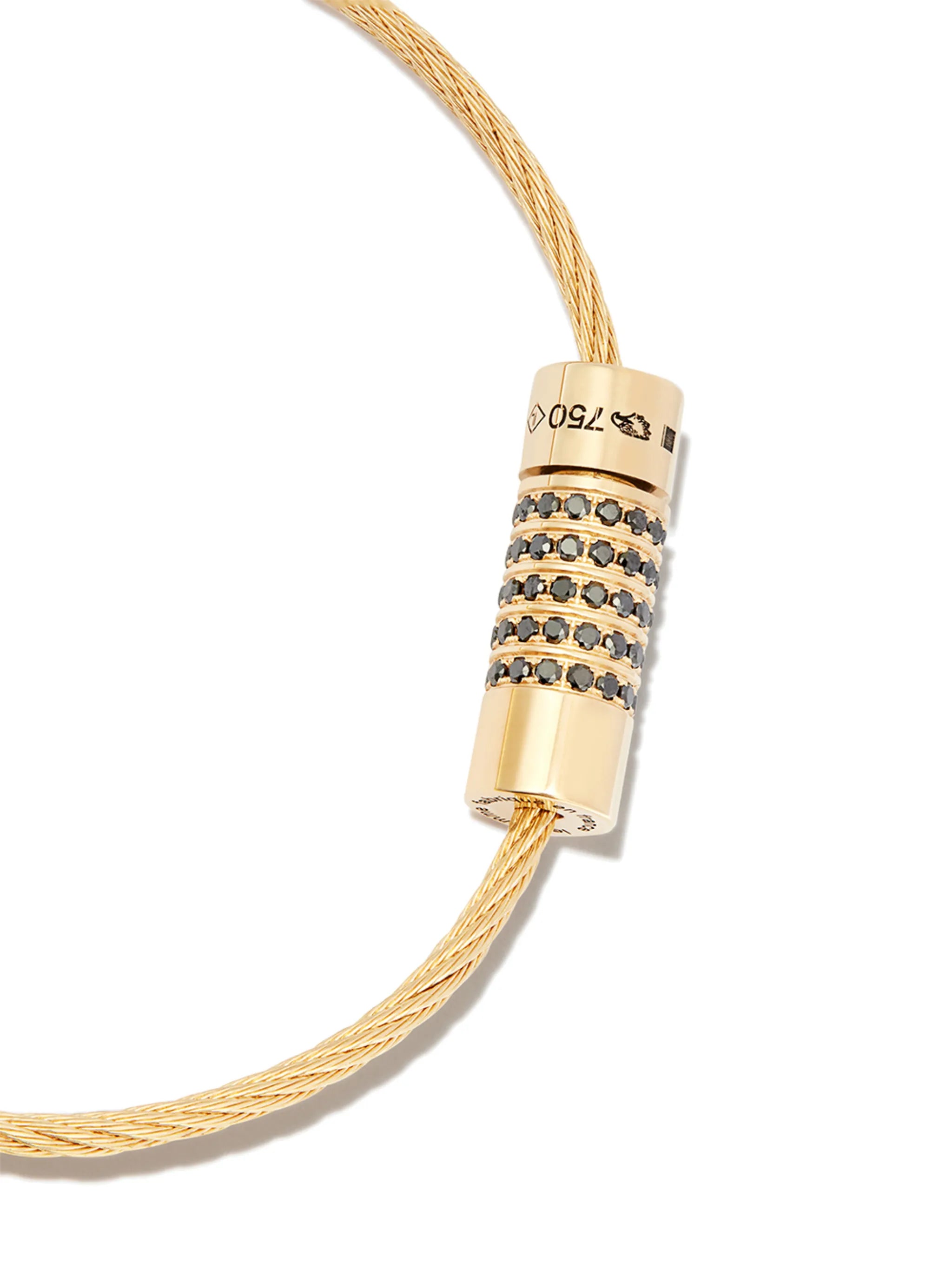 18kt yellow gold Cable Le 10g diamond bracelet
