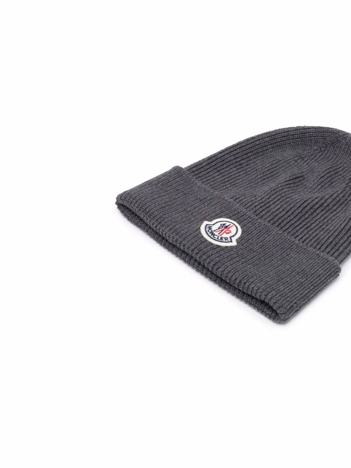 logo-patch knitted beanie hat