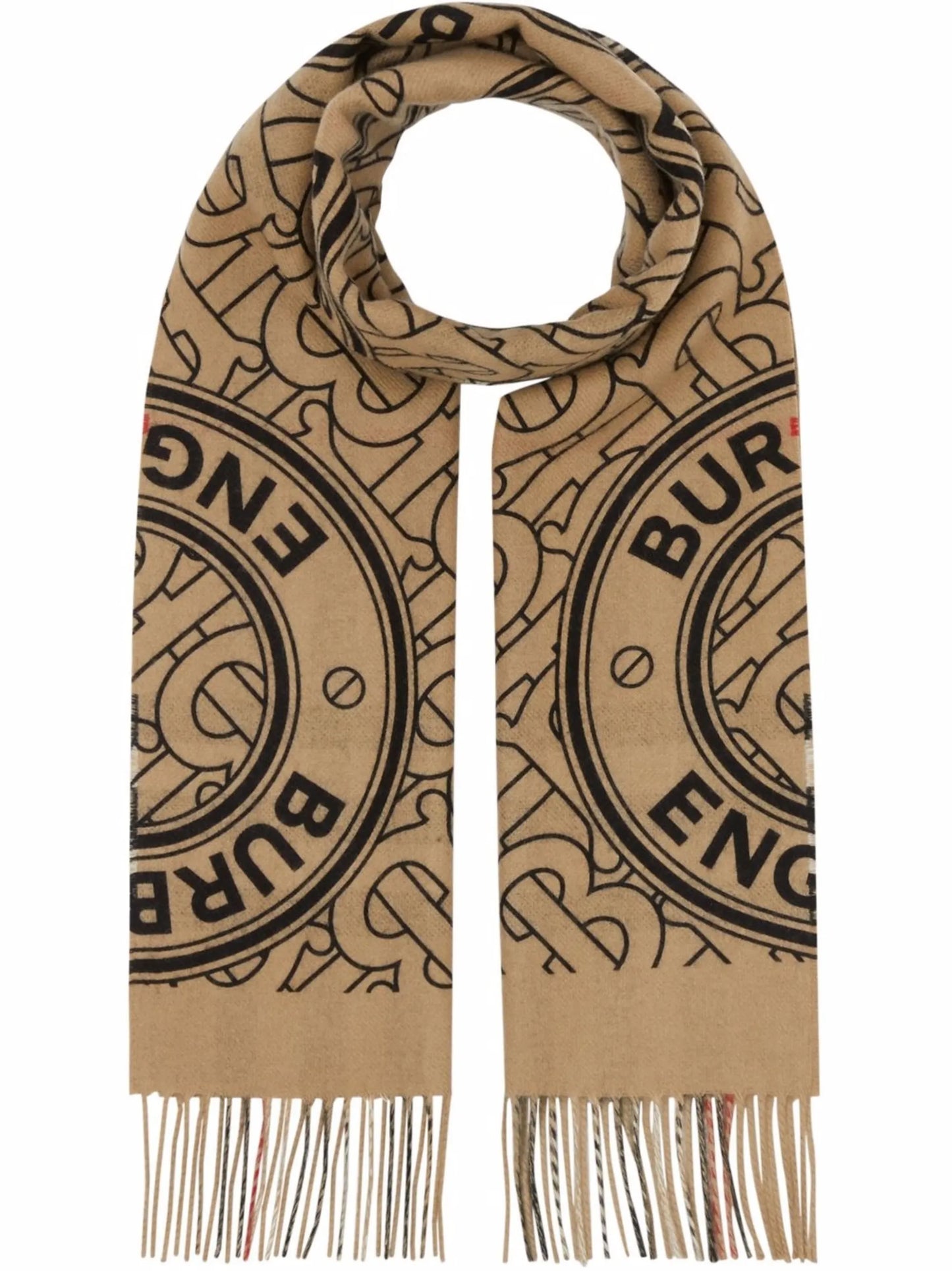 TB-monogram cashmere scarf