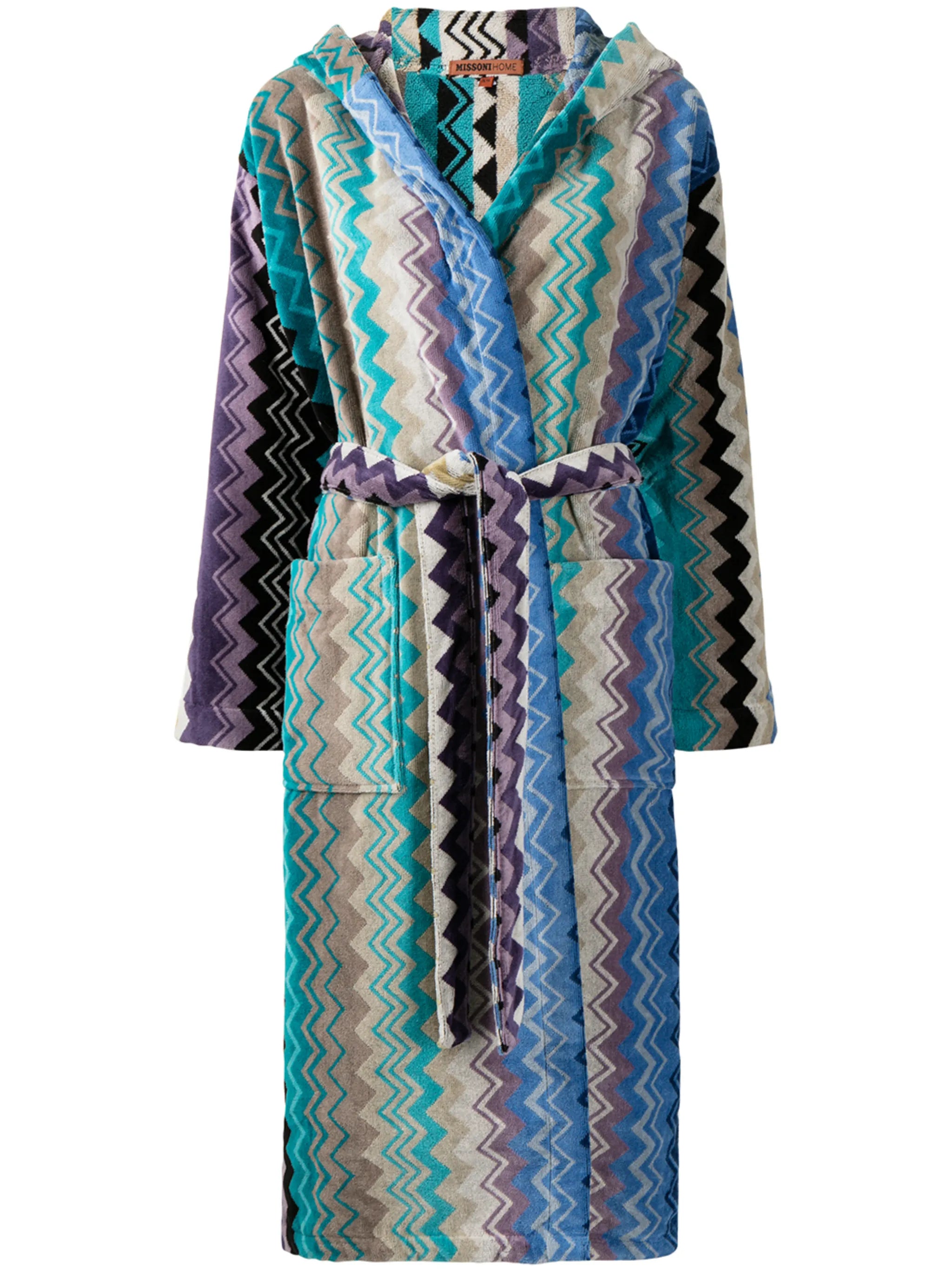 Giacomo belted hooded bathrobe