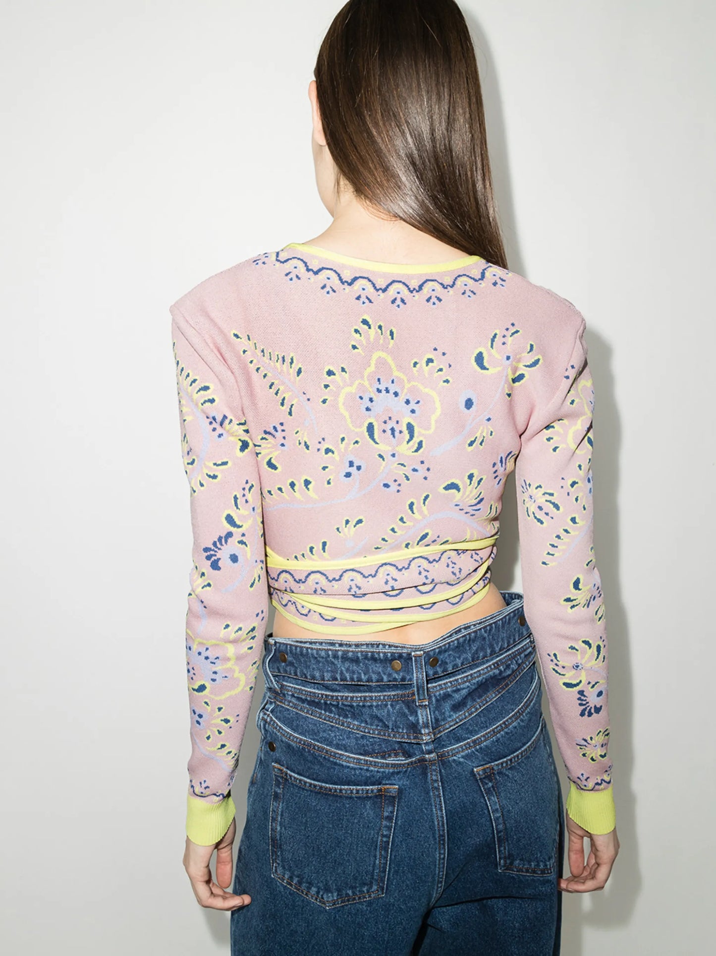 jacquard knitted cardigan