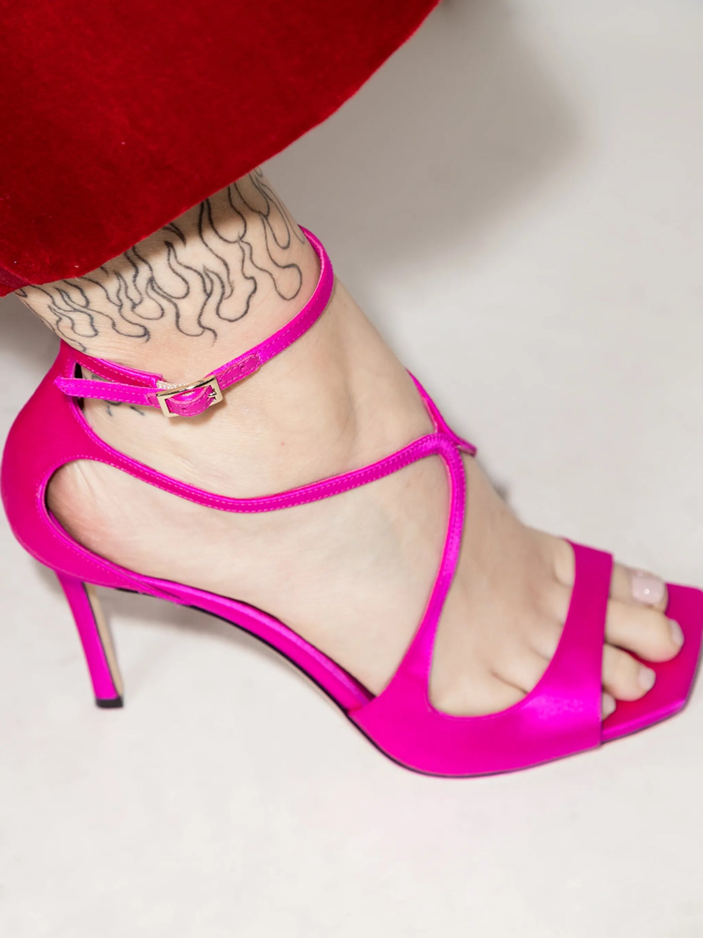 Azia 95mm satin sandals