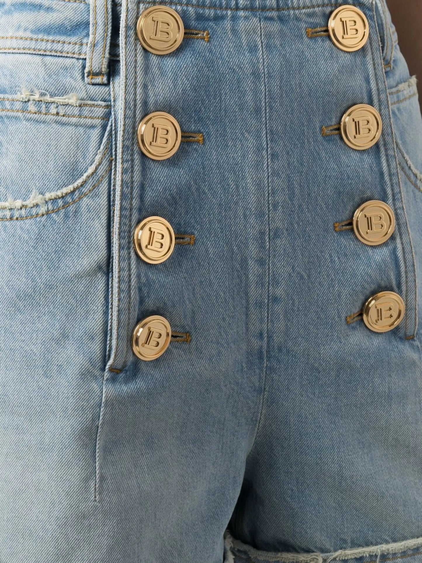 button-front shorts