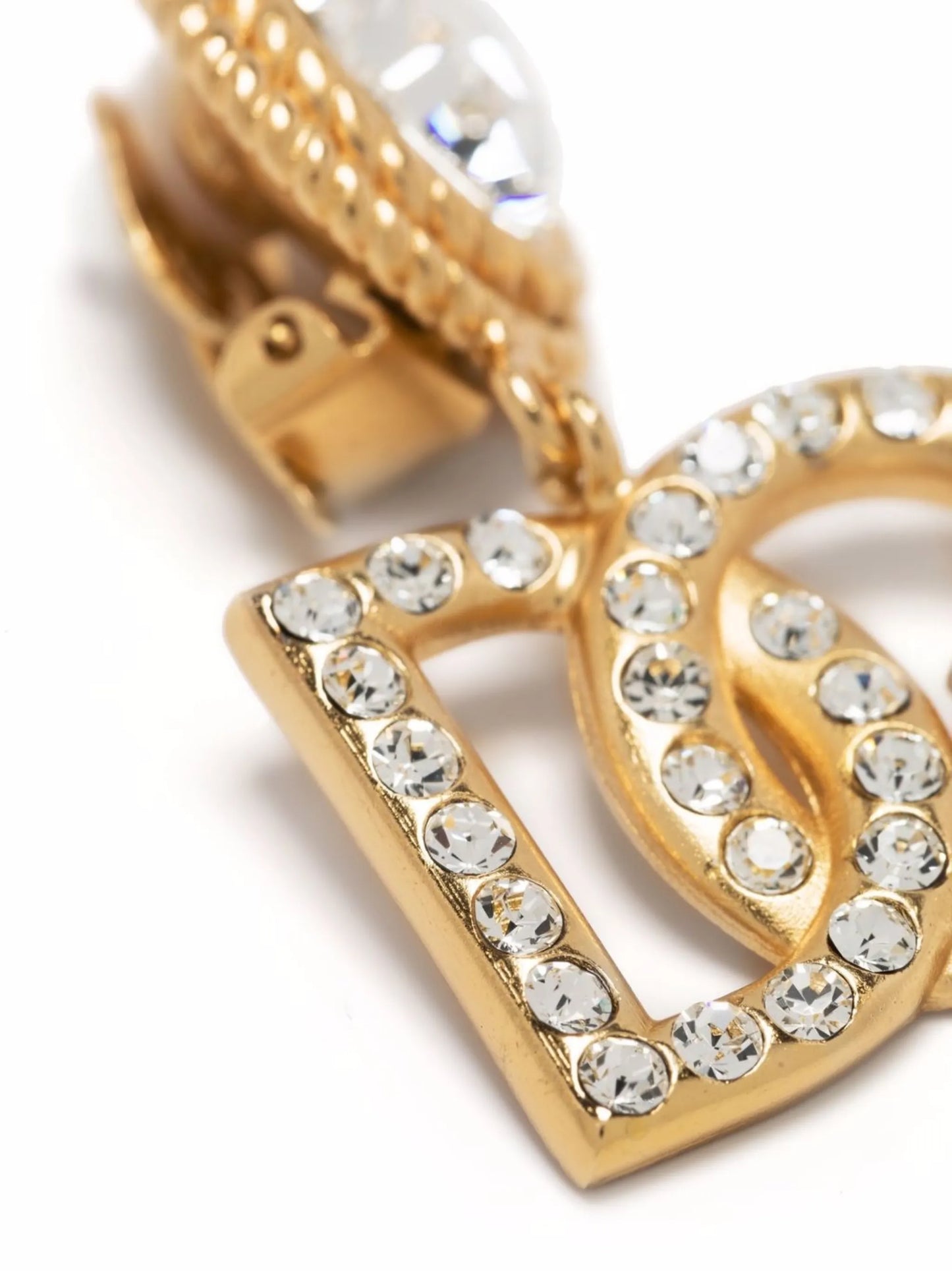 DG-logo rhinestone-embellished earrings