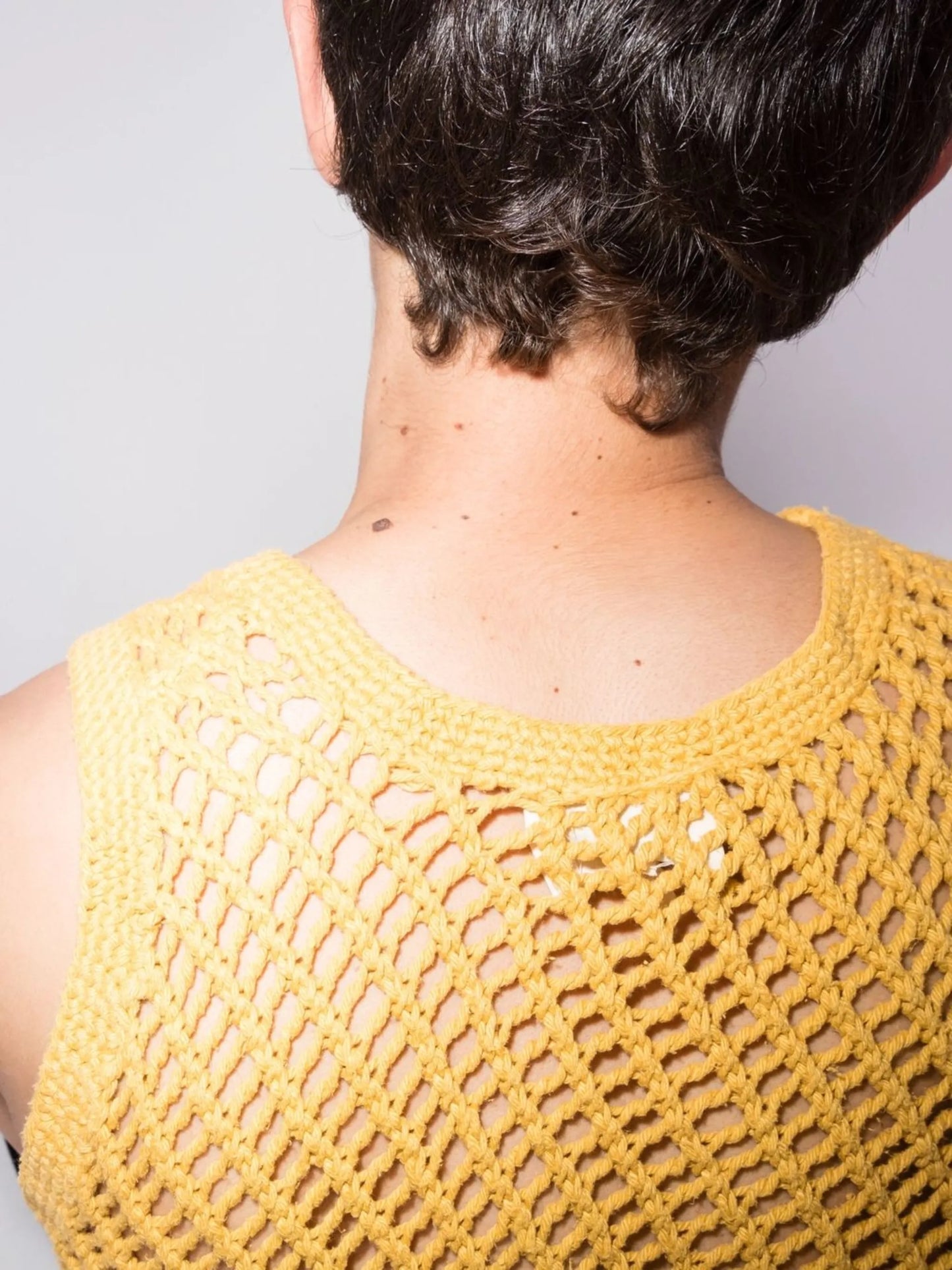 open knit tank top