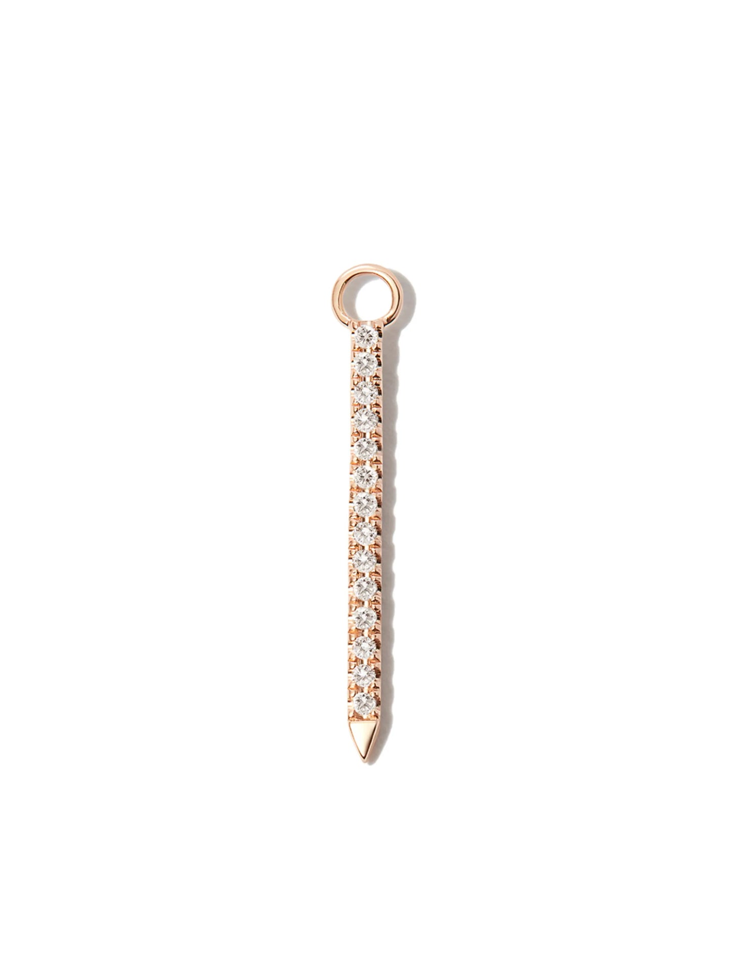 18kt rose gold Eternity Bar diamond charm