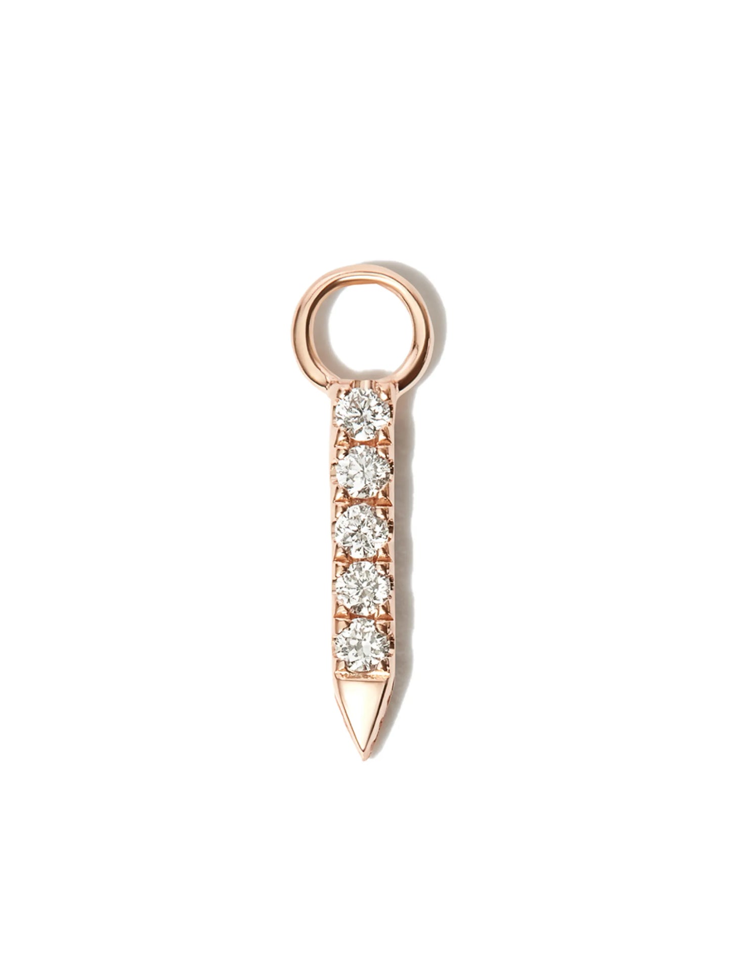 18kt rose gold Eternity Bar diamond charm