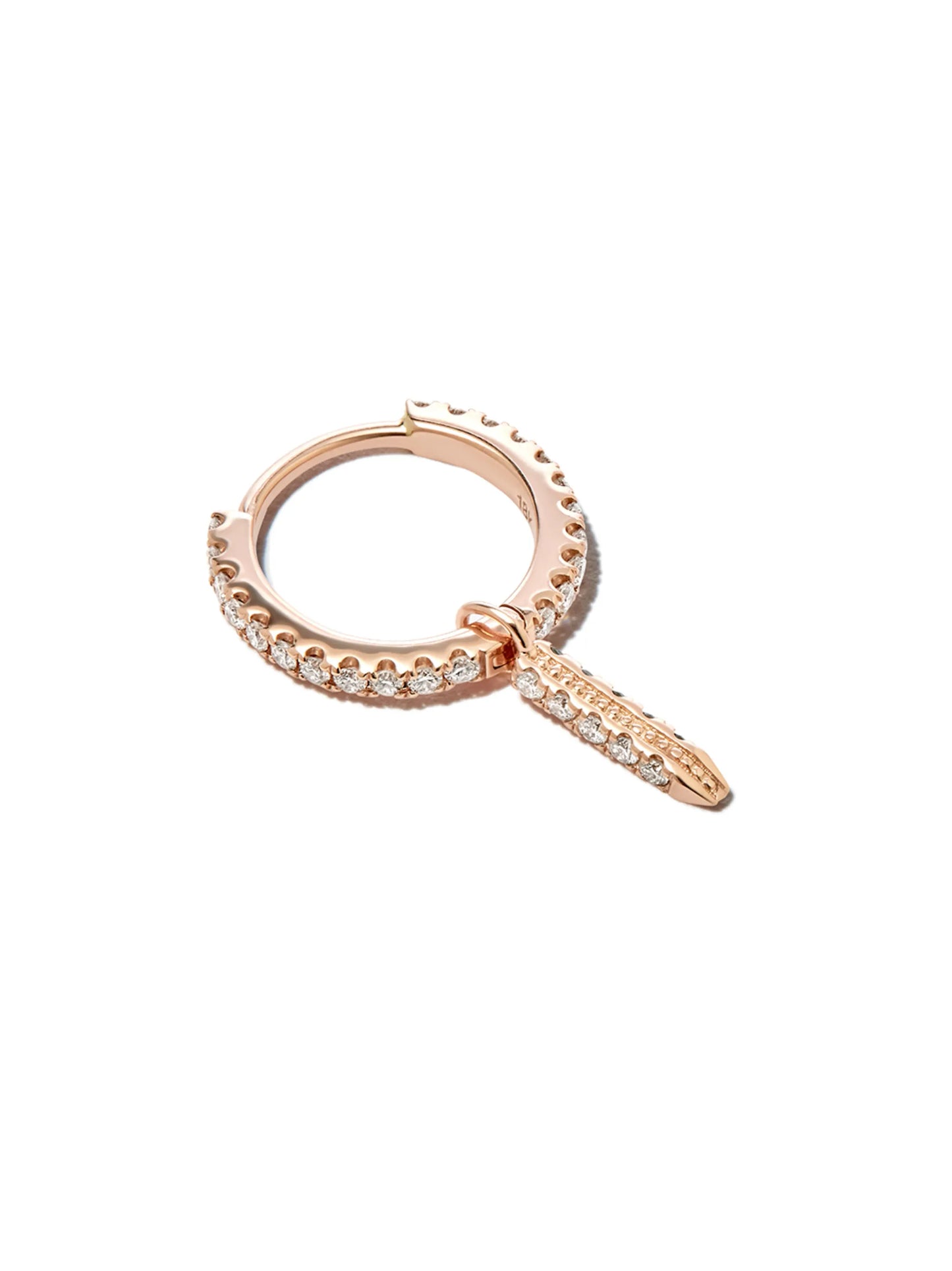 18kt rose gold Eternity Bar diamond charm