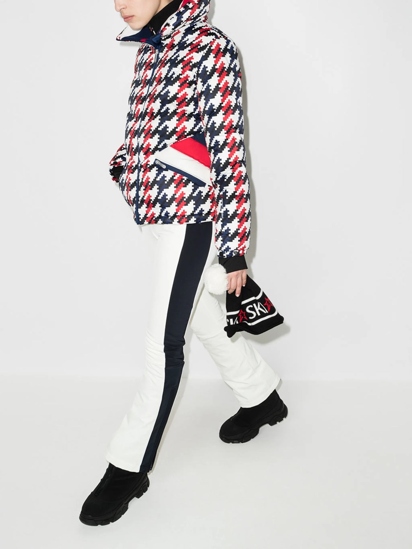 Apres Duvet houndstooth puffer jacket