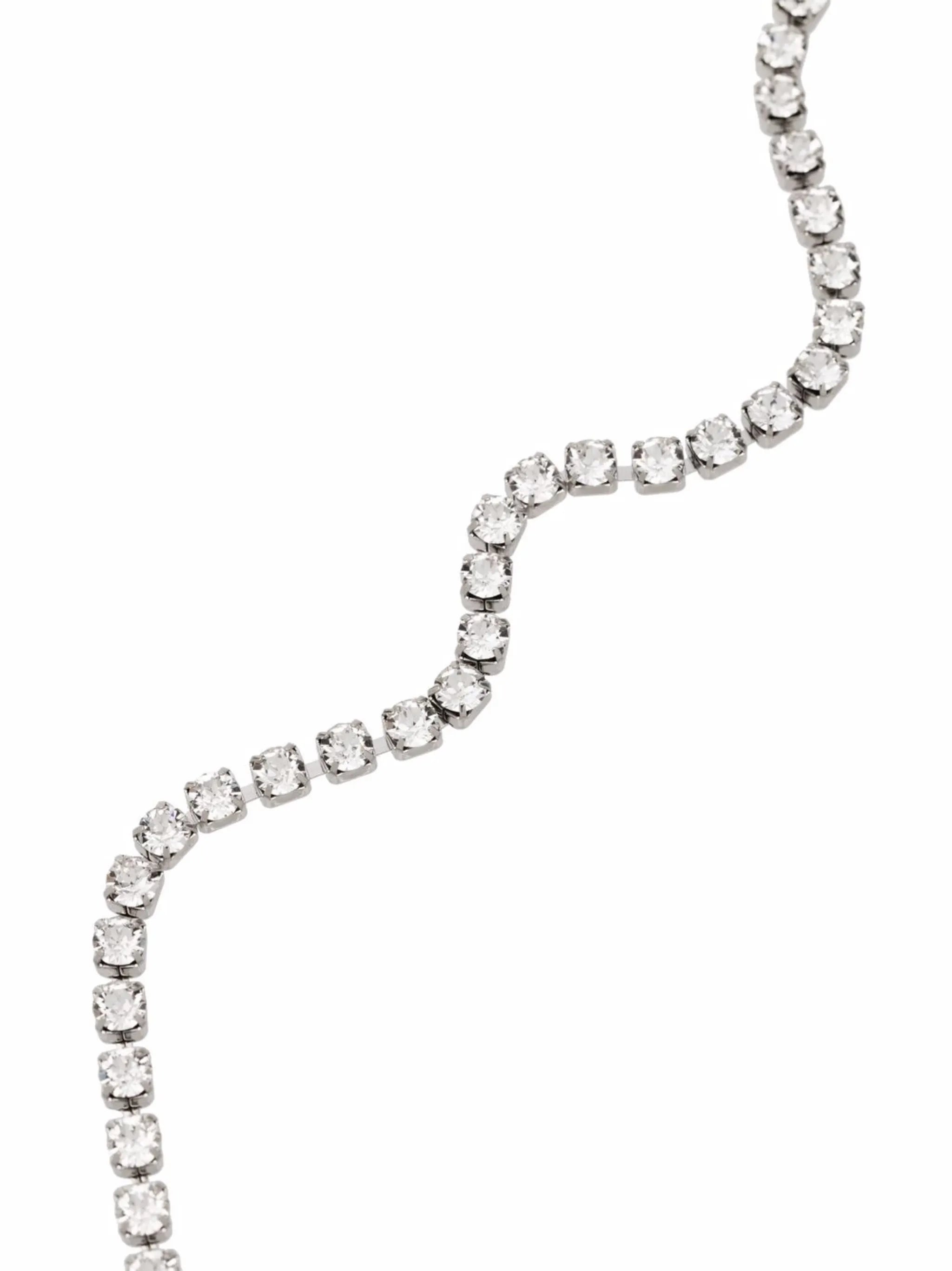 crystal-embellished tennis necklace