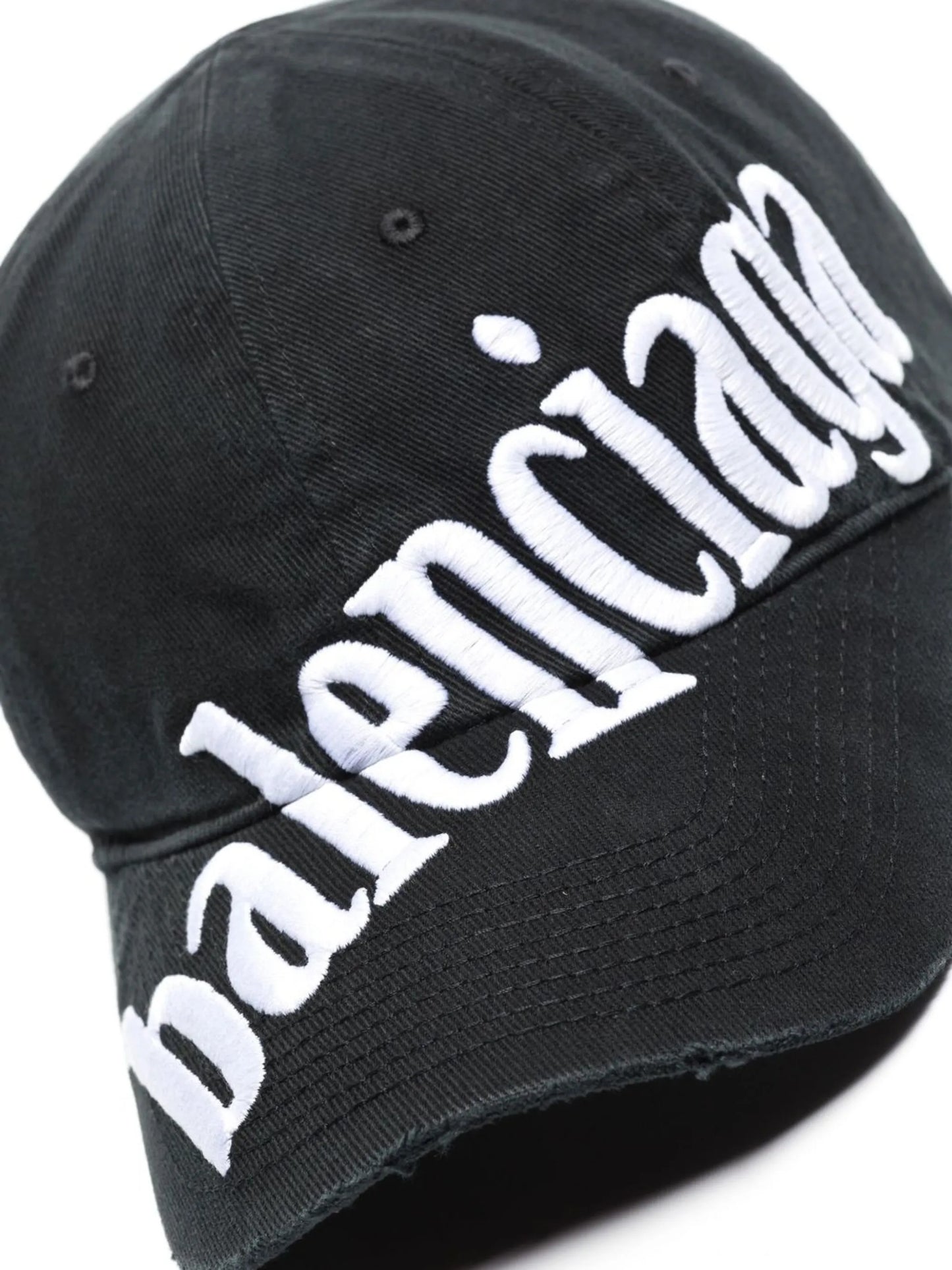 Diagonal embroidered baseball cap