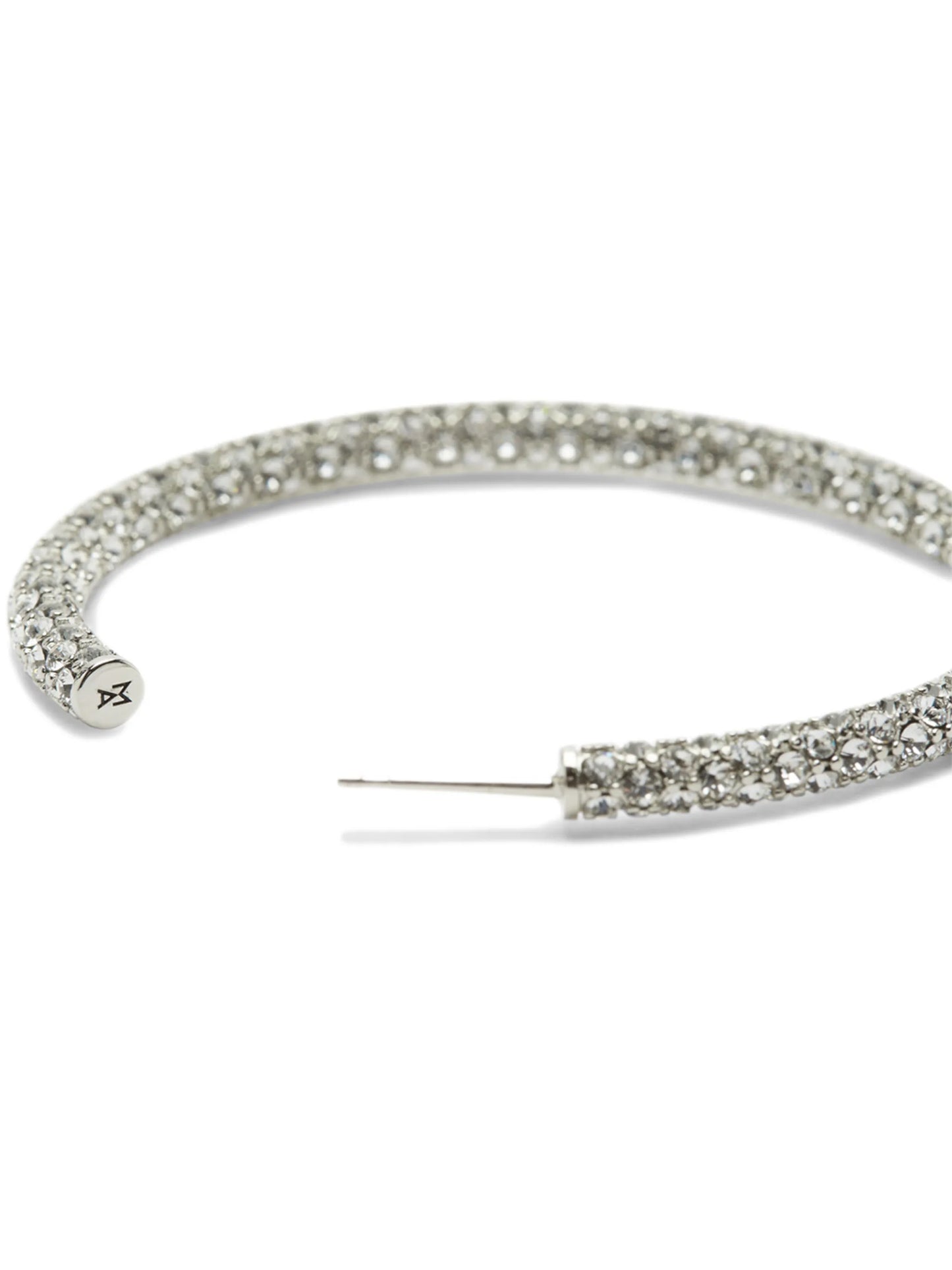 pavé-crystal embellished hoop earrings