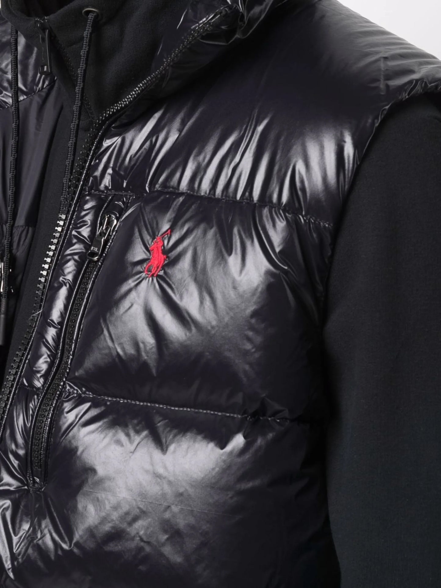 embroidered logo gilet jacket