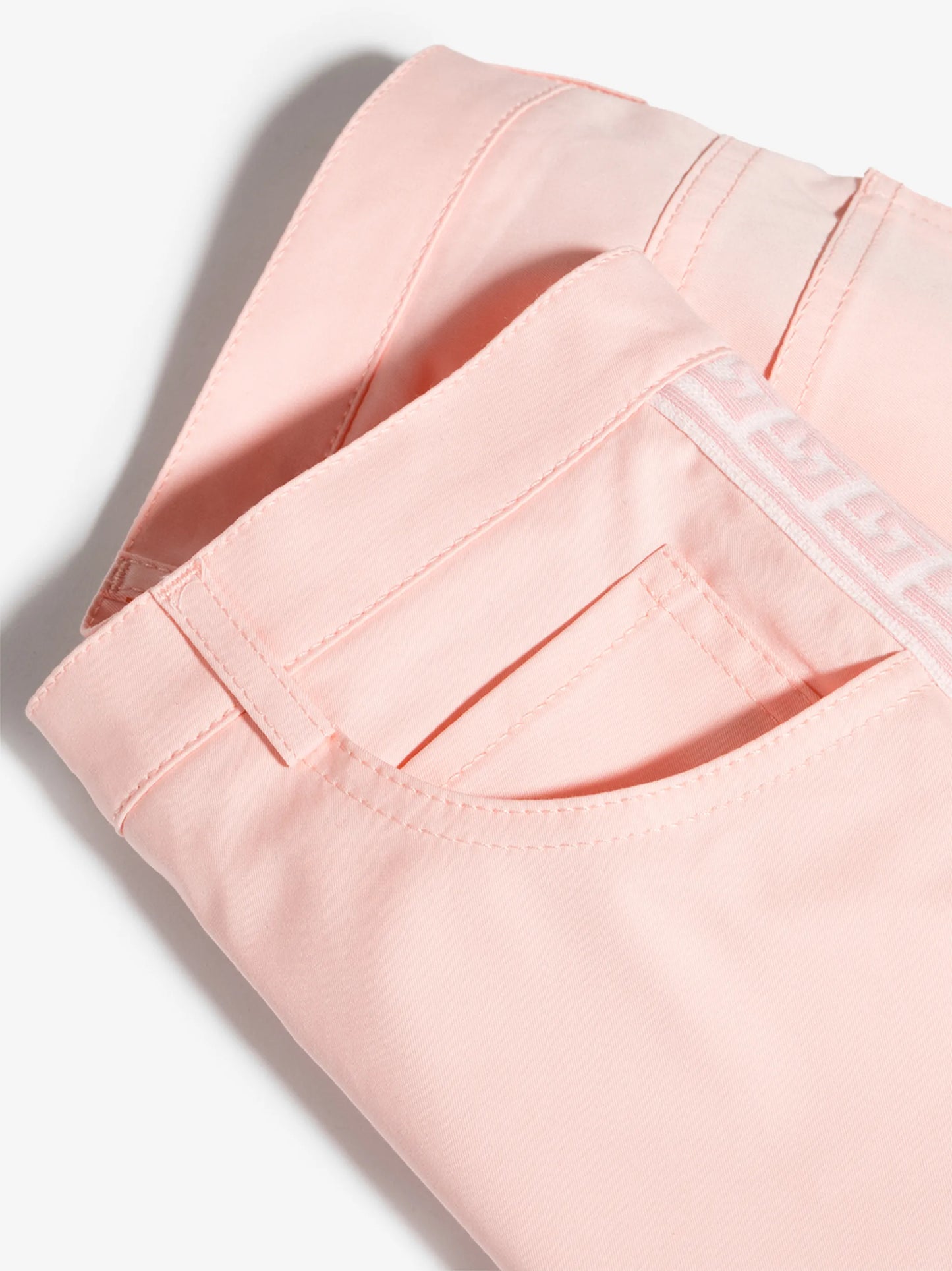 logo-trim denim shorts