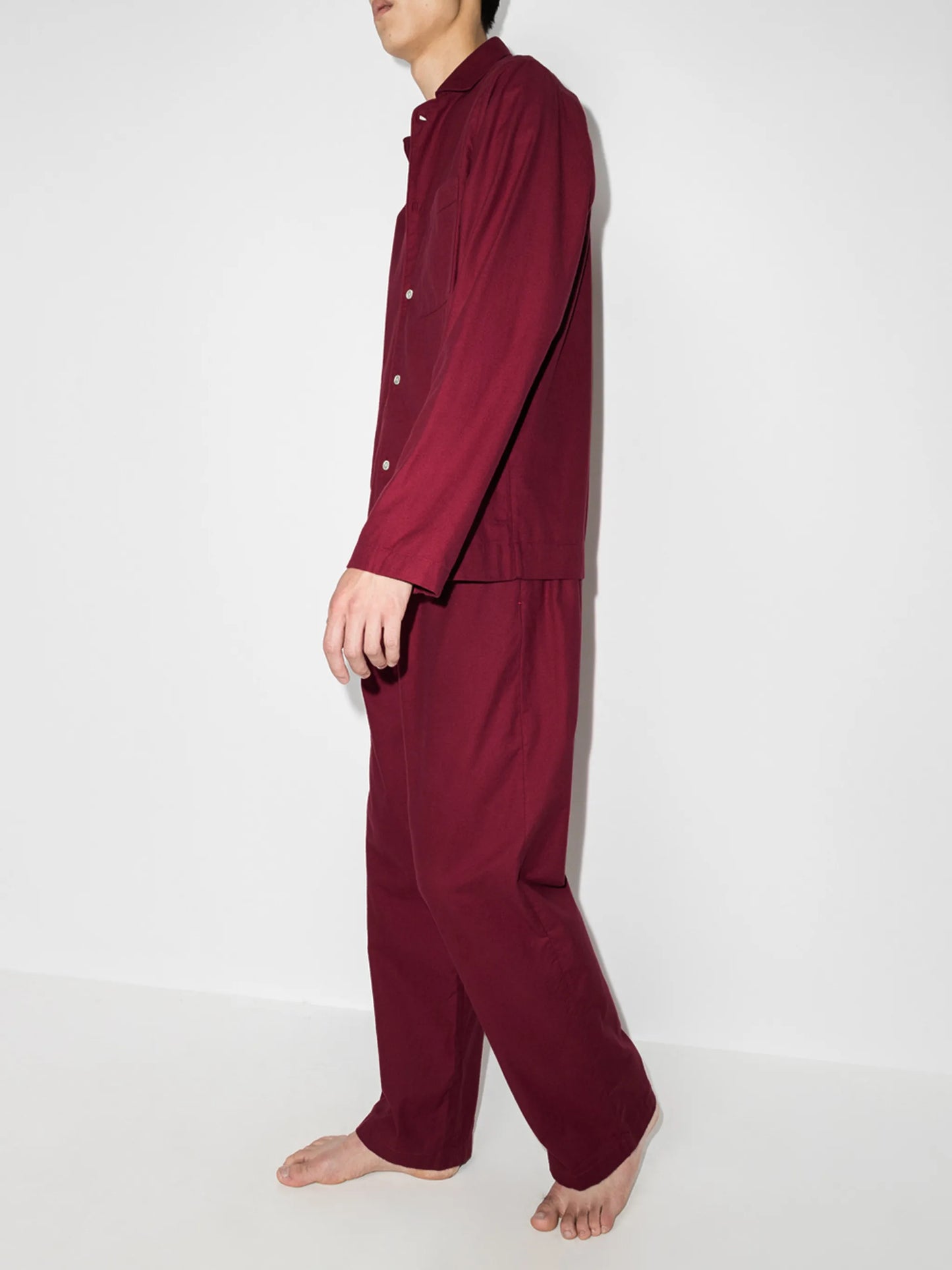 flannel long-sleeve pajama shirt