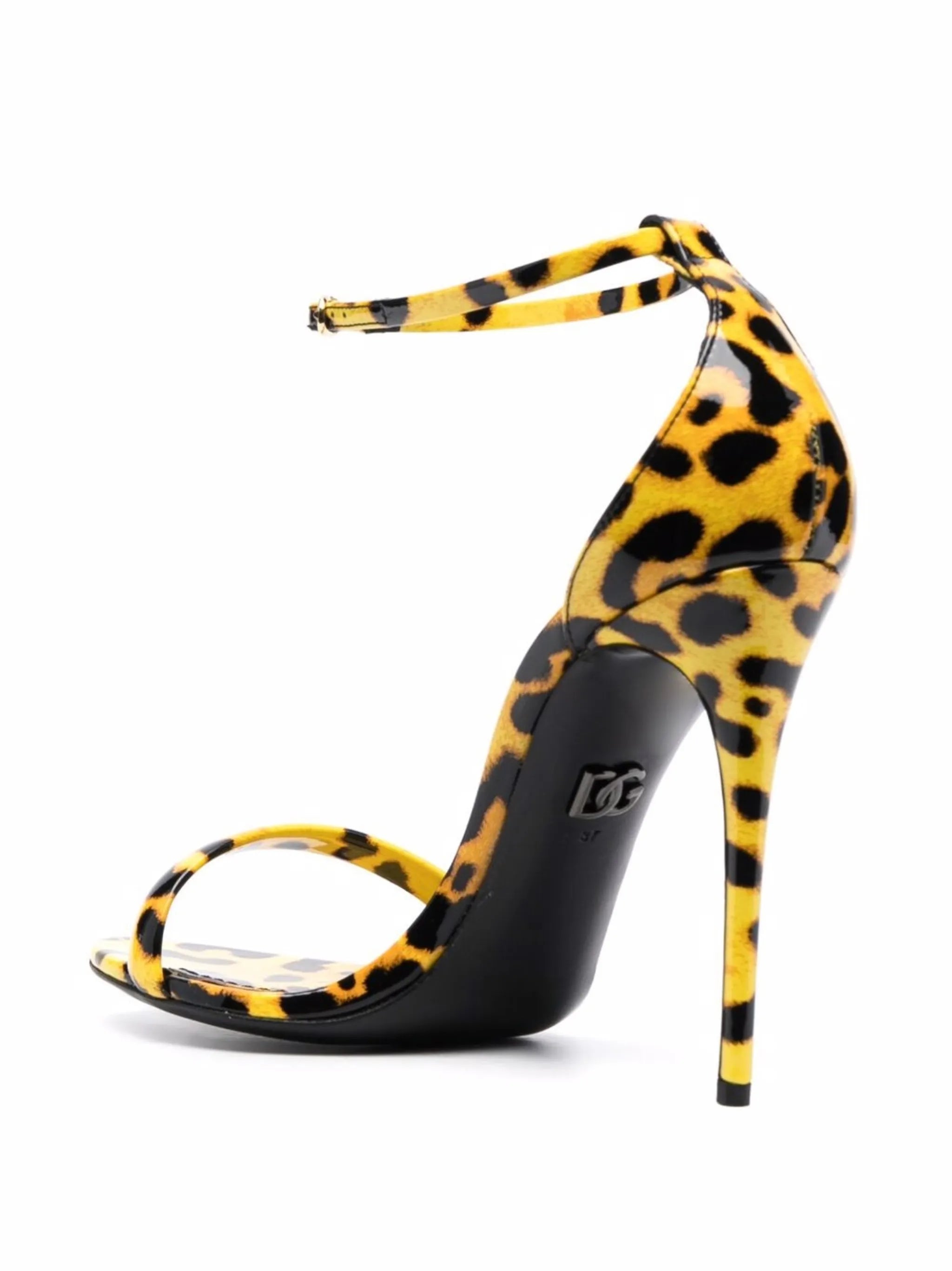 leopard-print open toe sandals