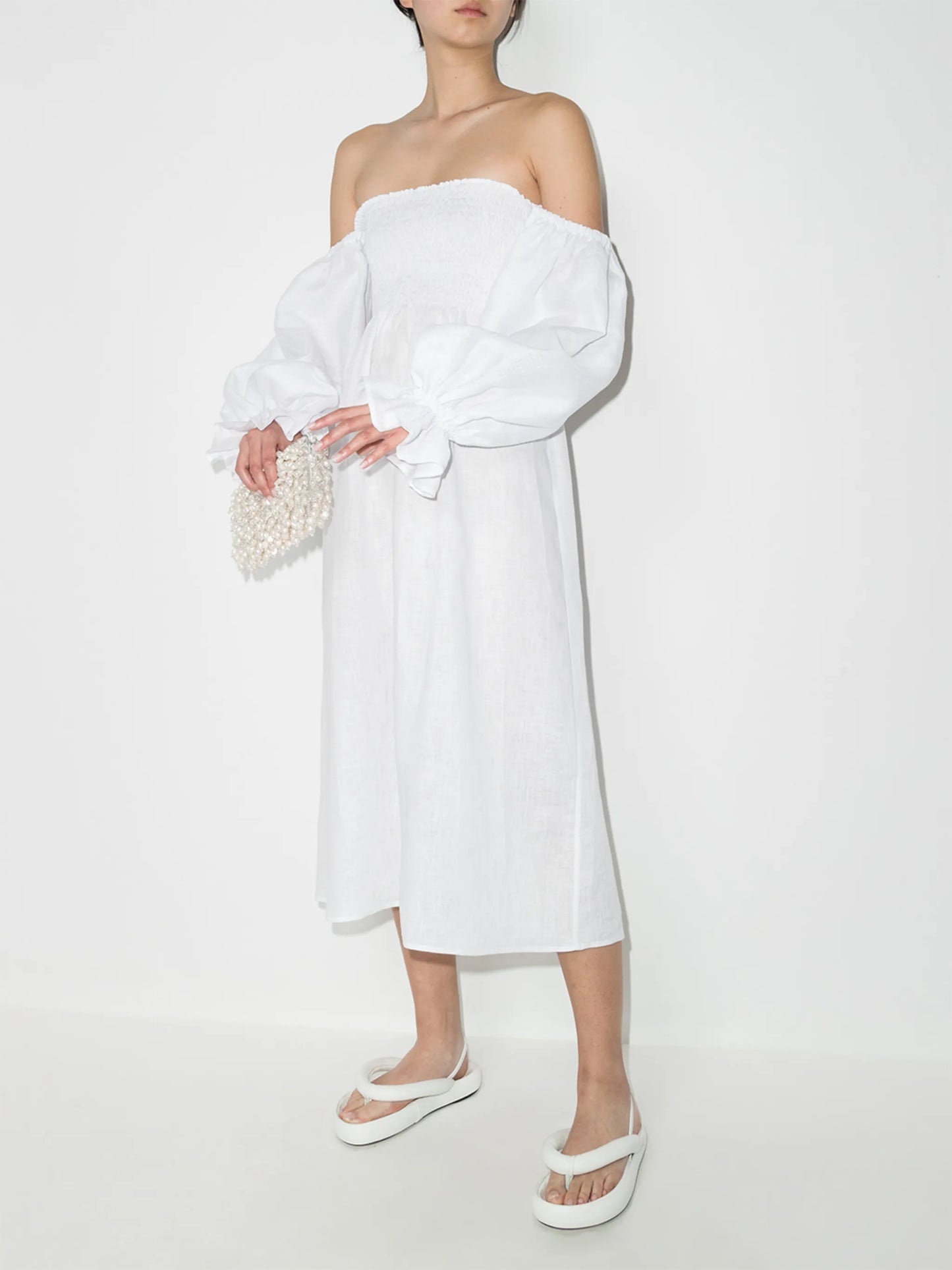 Atlanta linen midi dress